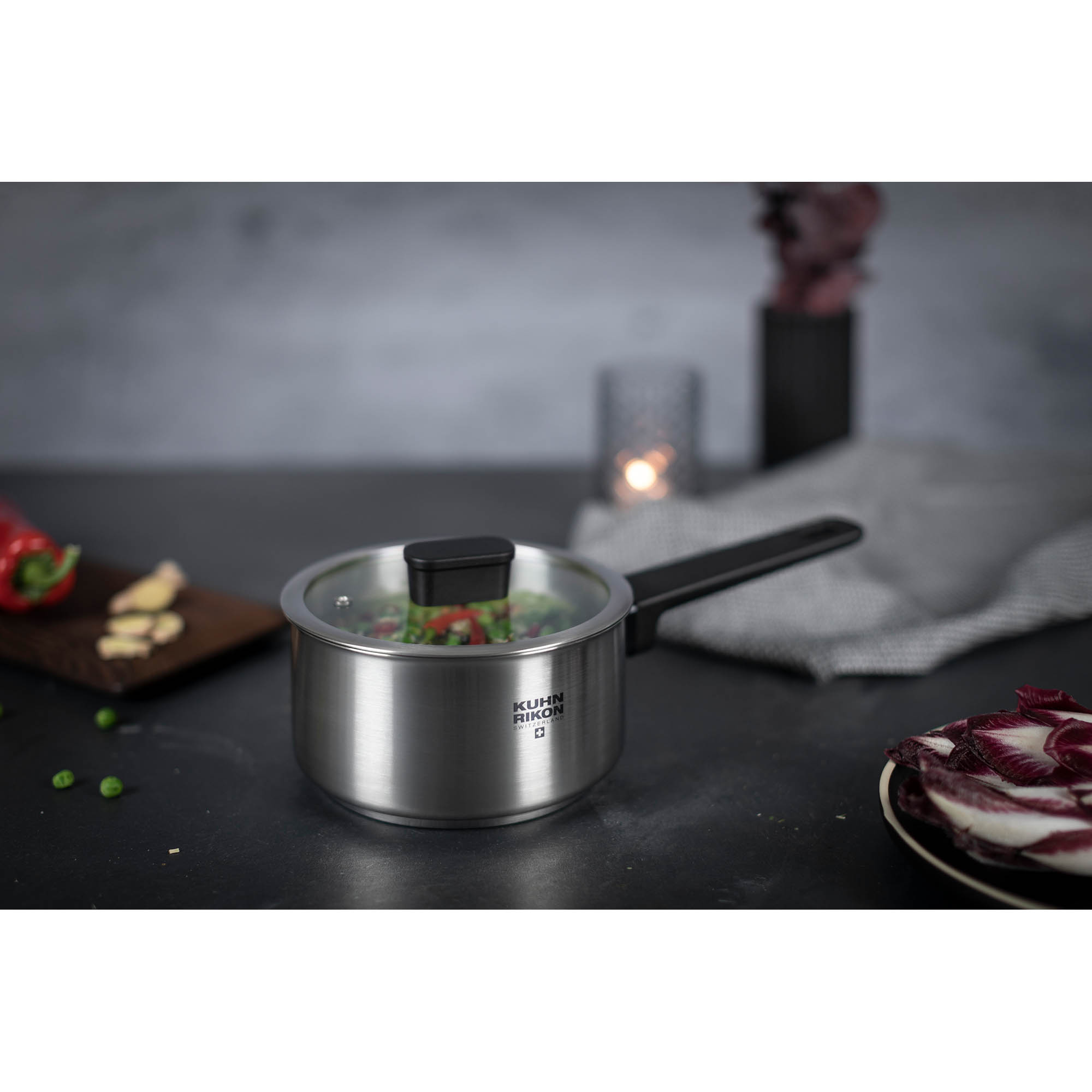 KUHN RIKON saucepan LOCARNO 18 cm 2.0 litres with glass lid