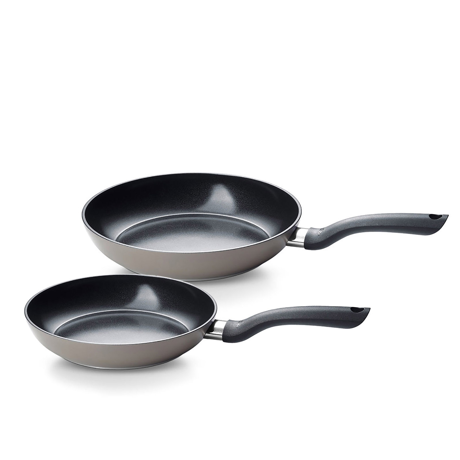 FISSLER Bratpfannen-Set ESSENTIAL 24 + 28 cm grau PFAS/PTFE-frei INDUKTION