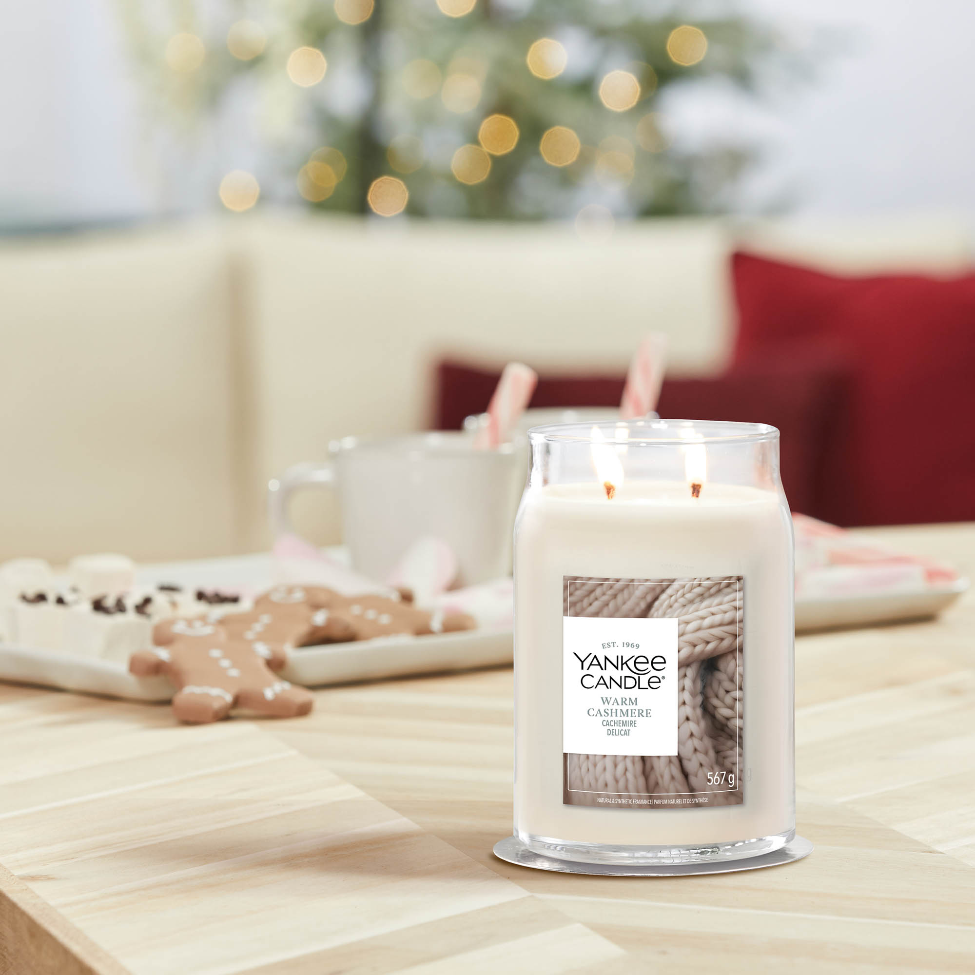 YANKEE CANDLE Large Signature Candle WARM CASHMERE 567 g scented candle