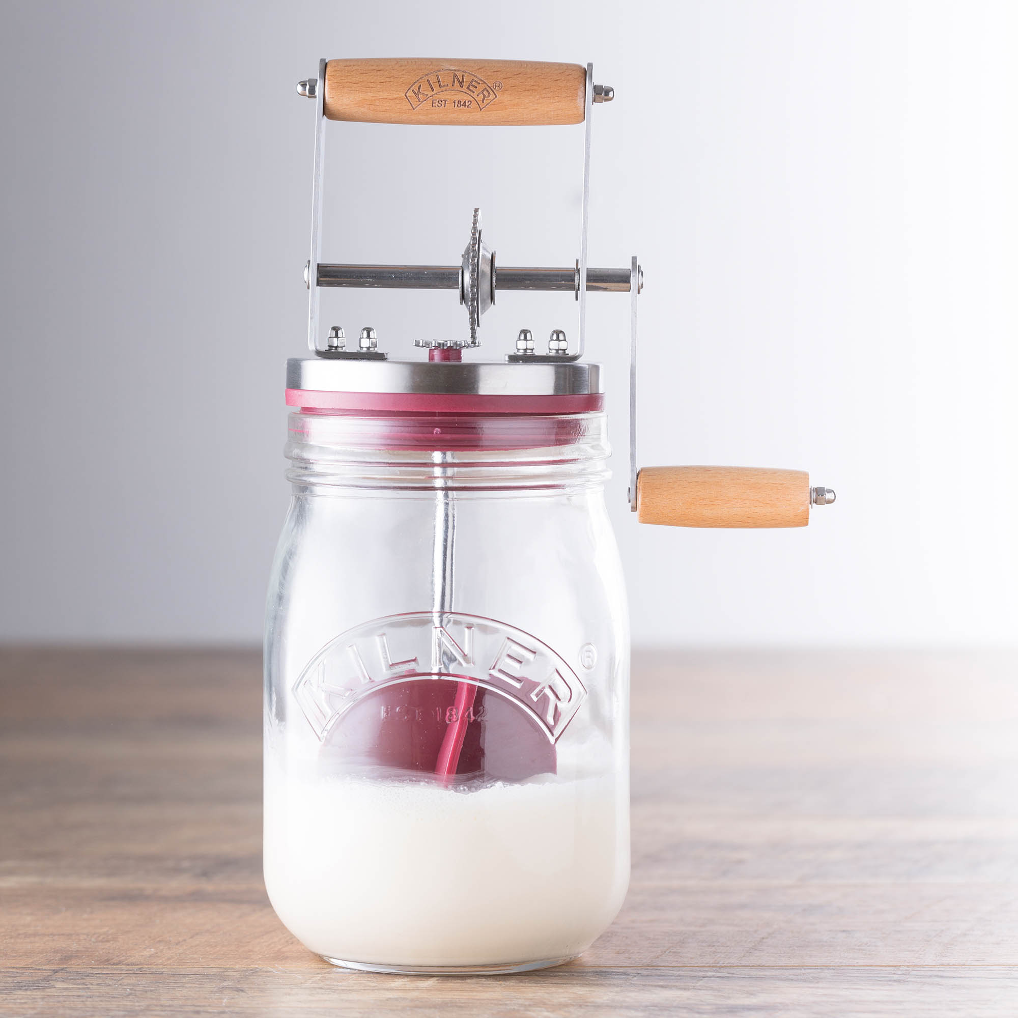 KILNER Butterfass Buttermaschine mit Handkurbel 1 Liter