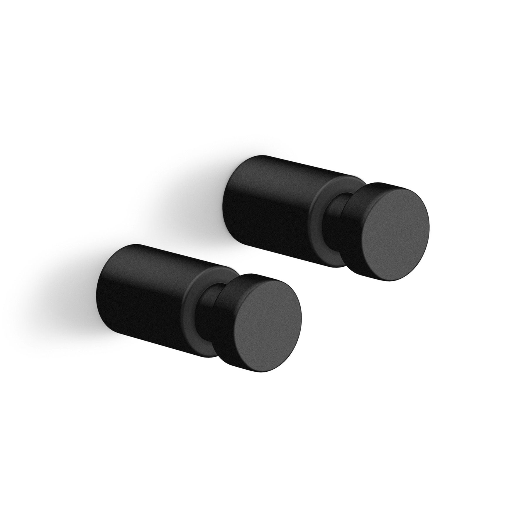 ZACK Handtuchhaken AIVO 2er-Set Edelstahl matt schwarz Handtuchhalter