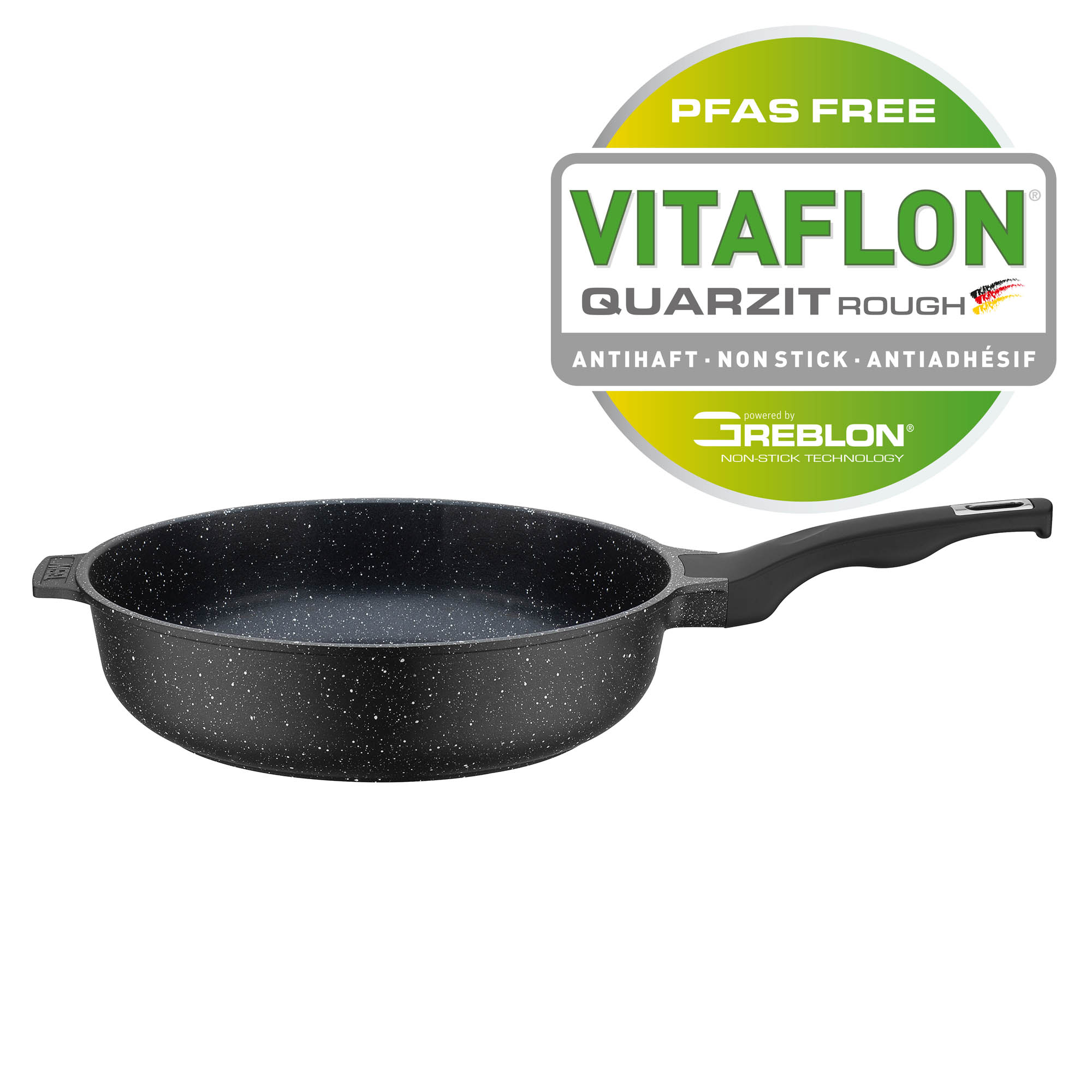 GSW Schmorpfanne TITANIUM GRANIT Advanced PFAS-freie Antihaft-Beschichtung 28 cm