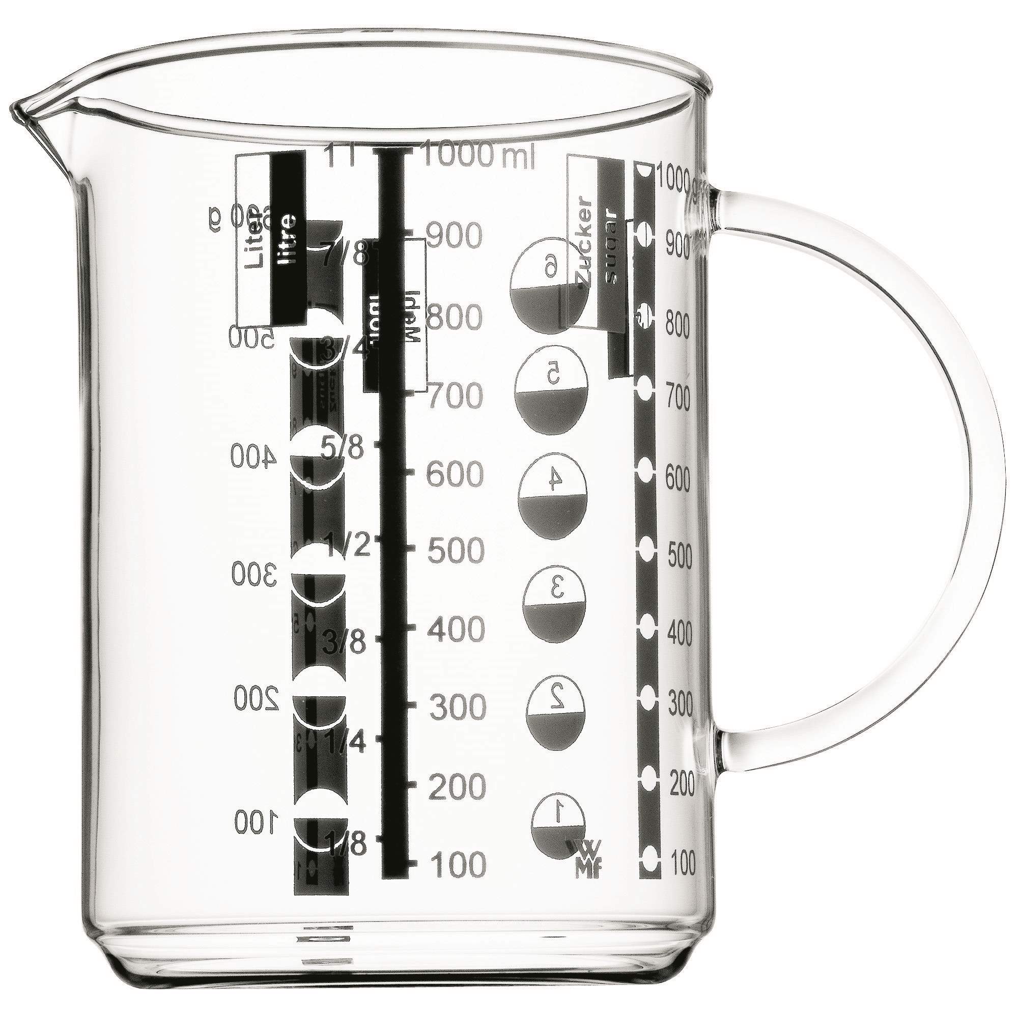 WMF Messbecher Gourmet, Glas, (1-St), Kleinstmengen genau ablesbar