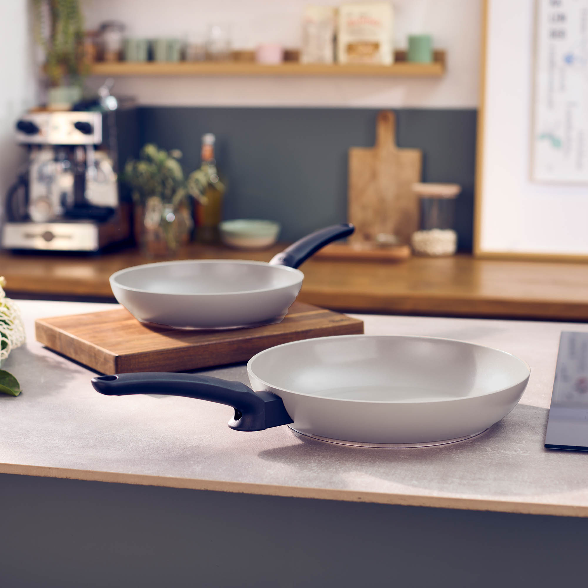 FISSLER Pfannen-Set CERATAL EVO CLASSIC grau 24 cm + 28 cm INDUKTION