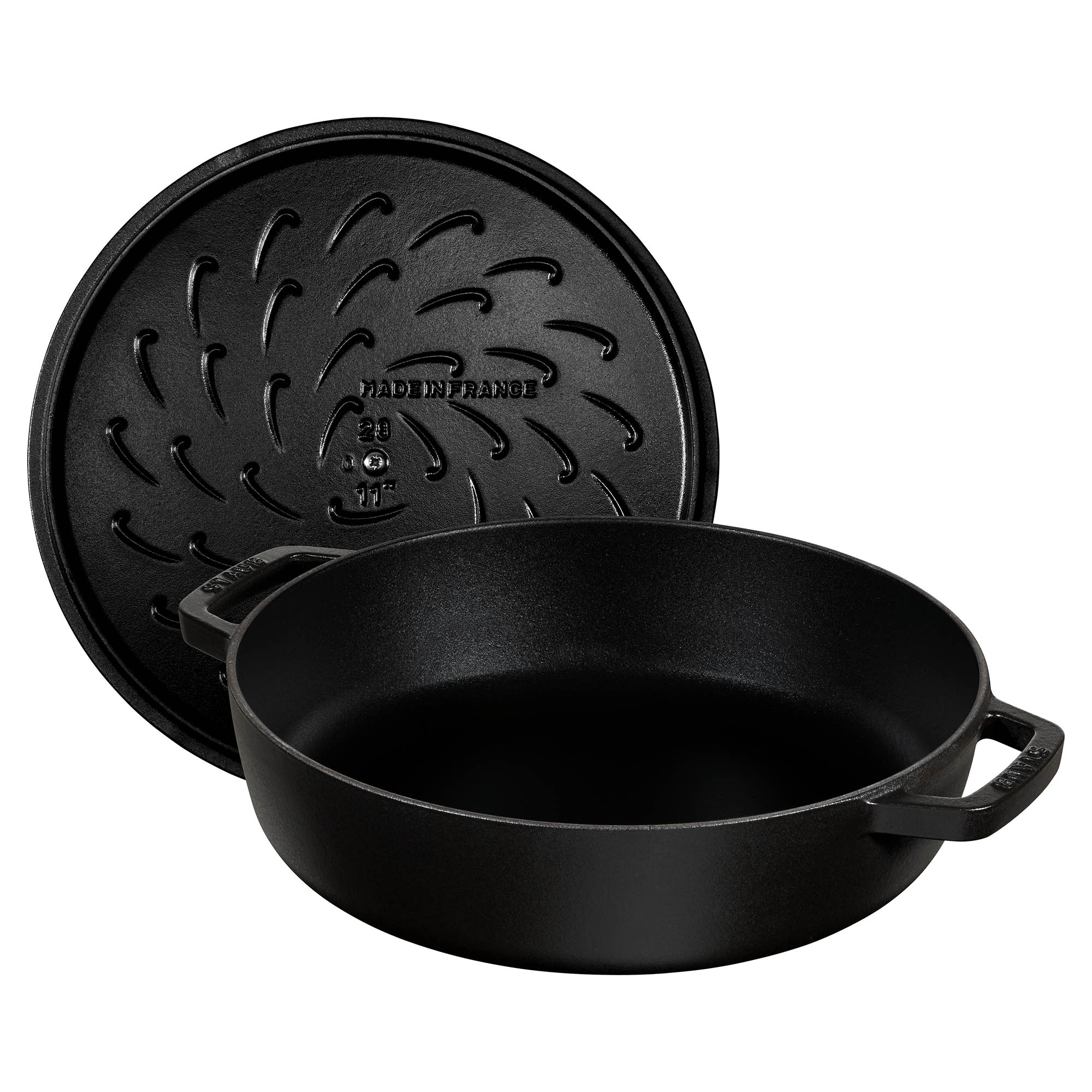 STAUB France roaster CHISTERA 28 cm 3.7 litre cast iron round black