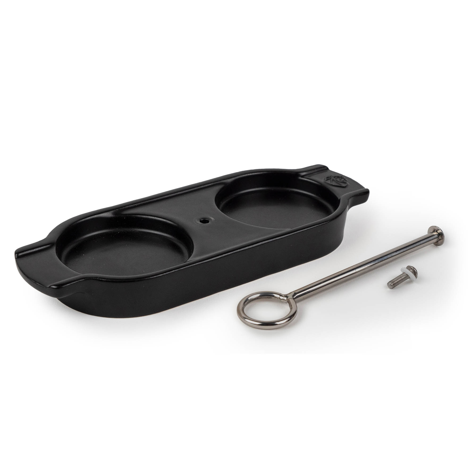 PEUGEOT mill coaster for 2 mills LINEA ceramic black with stainless steel handle