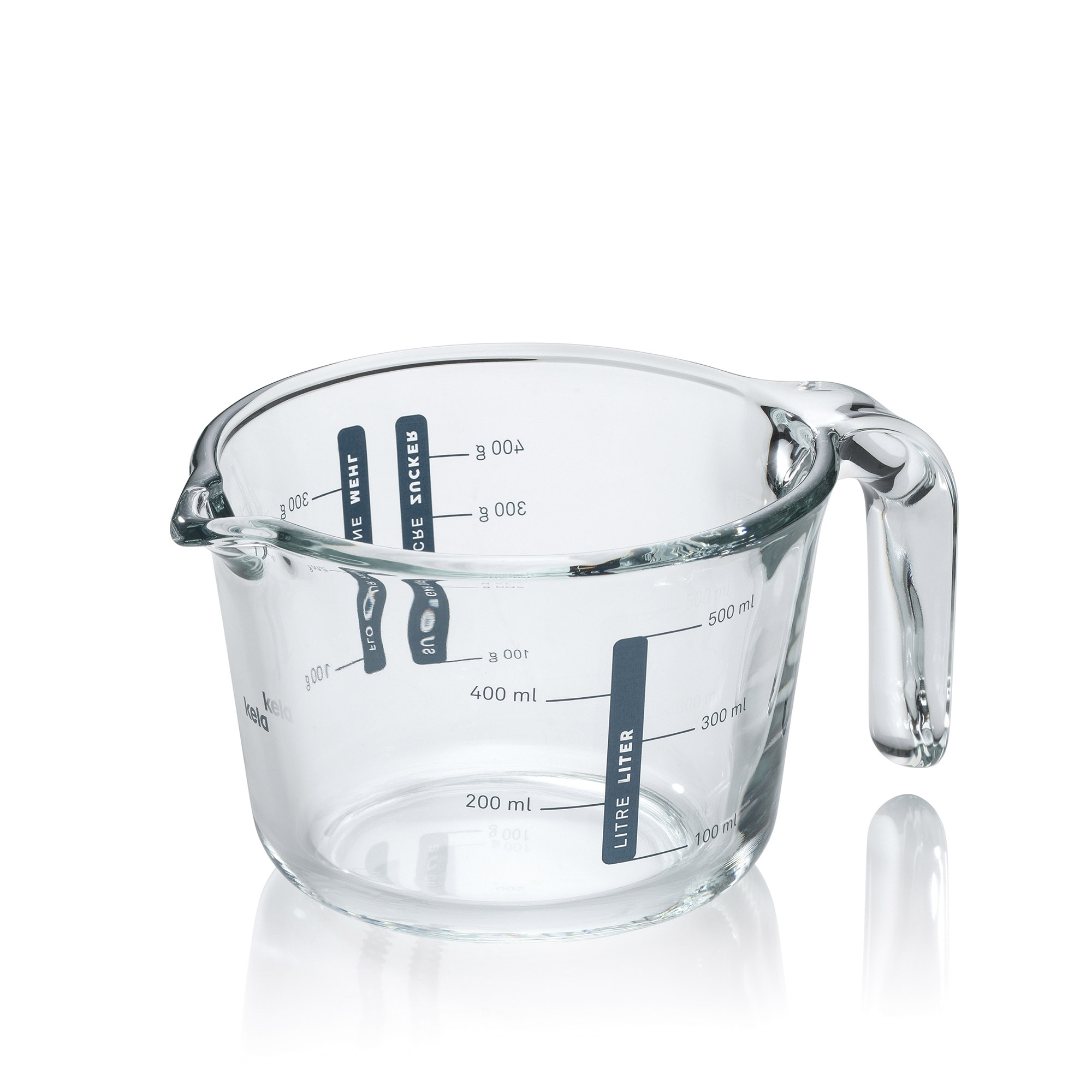 KELA Messbecher MALEA aus Borosilikatglas 0,5 Liter