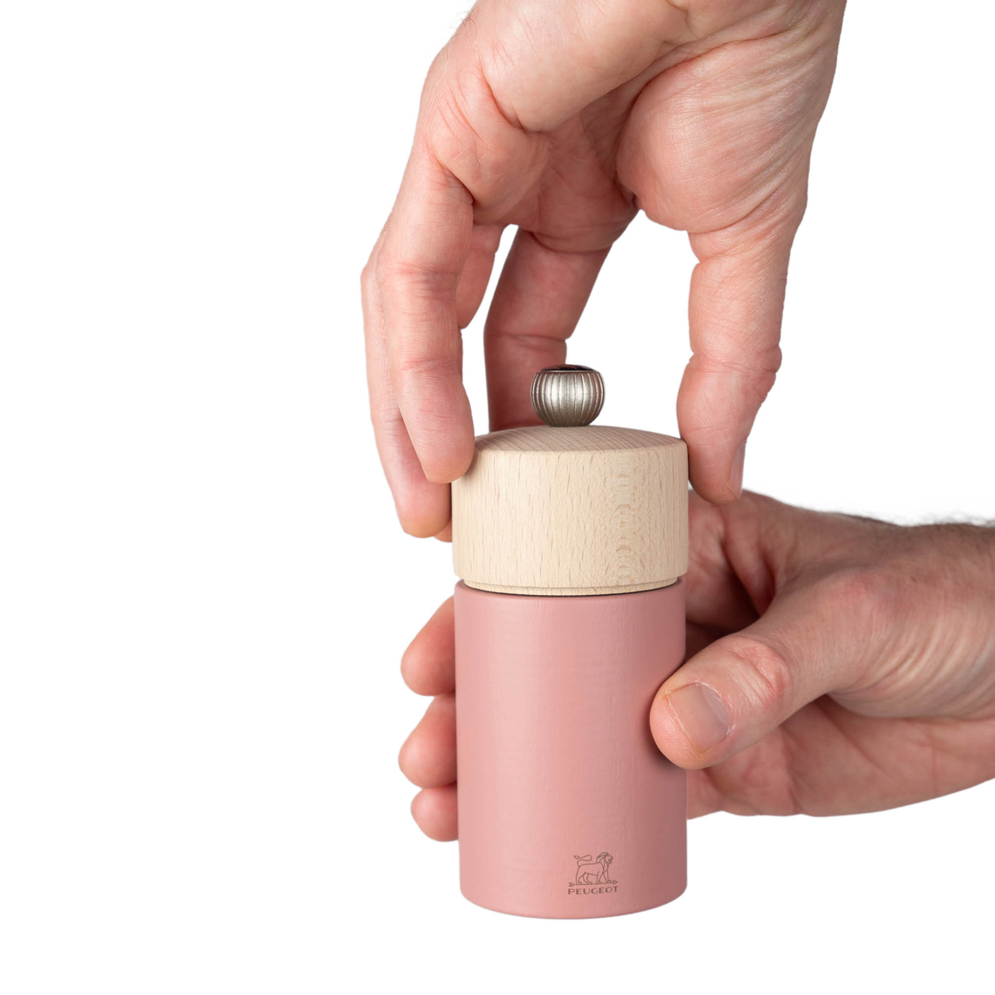 PEUGEOT BOREAL Pepper Mill, 12 cm, Beech Wood, Dusty Pink
