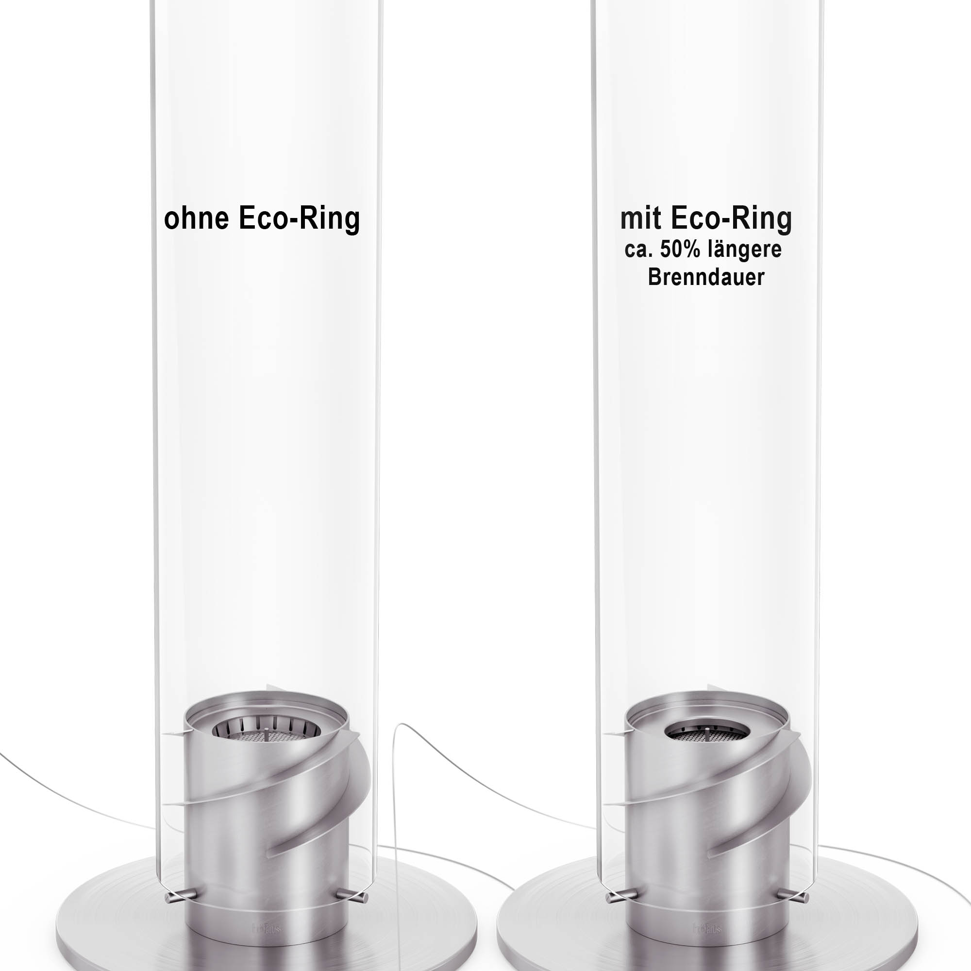 HÖFATS Tischfeuer SPIN classic 900 mit Bio-Burner silber