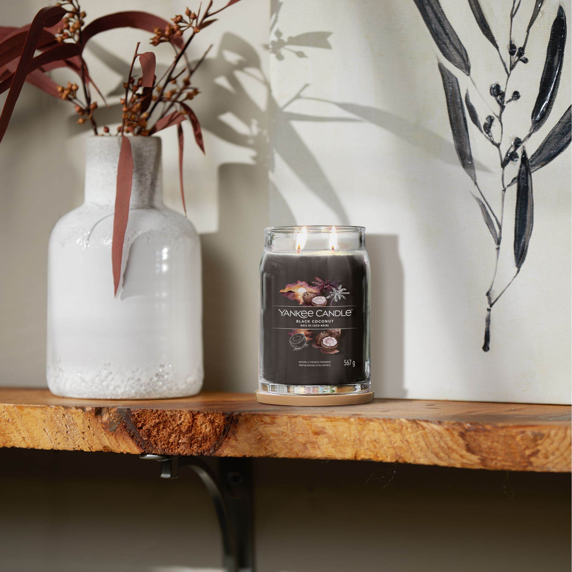 YANKEE CANDLE Large Signature Candle BLACK COCONUT 567 g Scented Candle