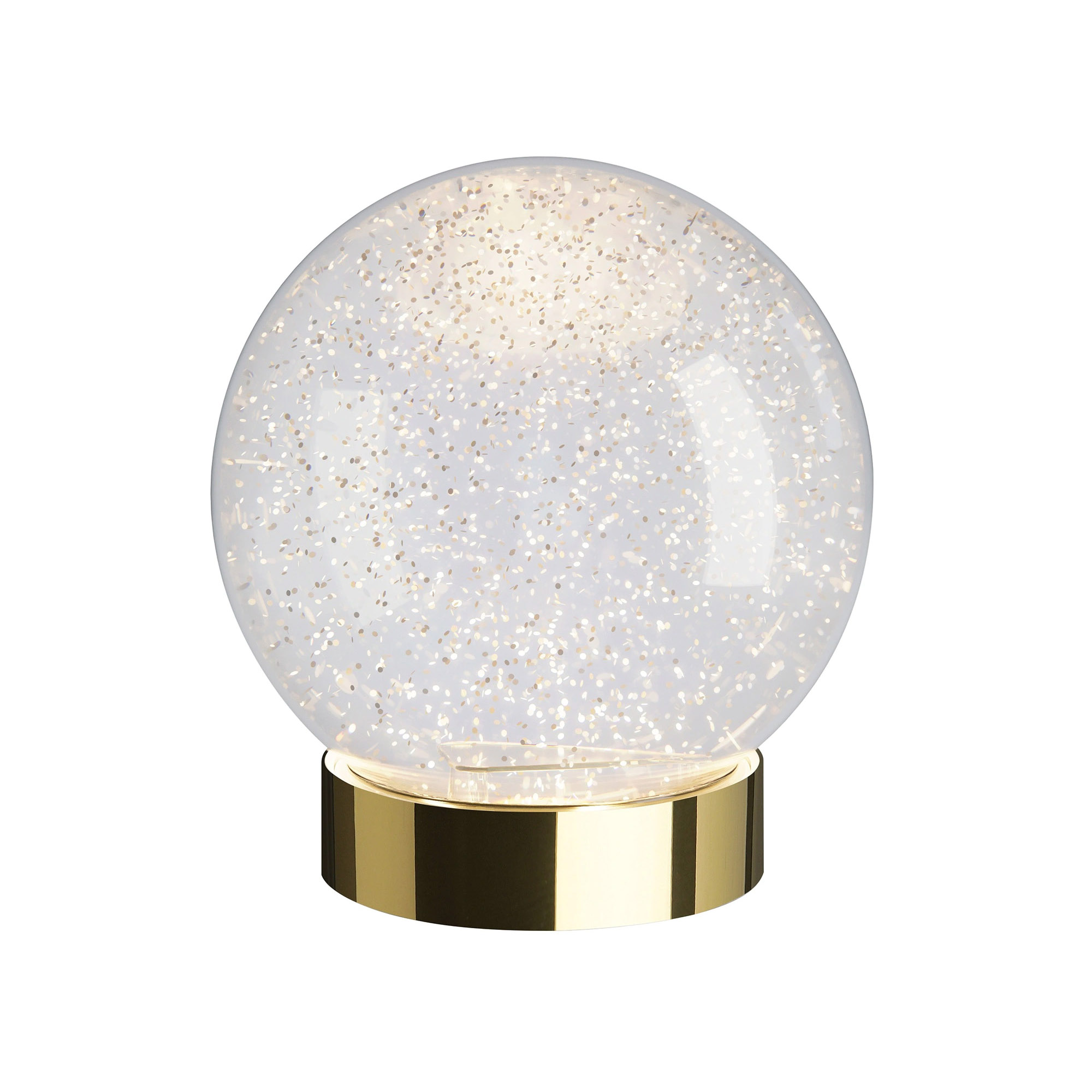 SOMPEX LED-Tischleuchte GLAMOR BAUBLE 15 cm gold Dekoleuchte mit beweglichem Glitter
