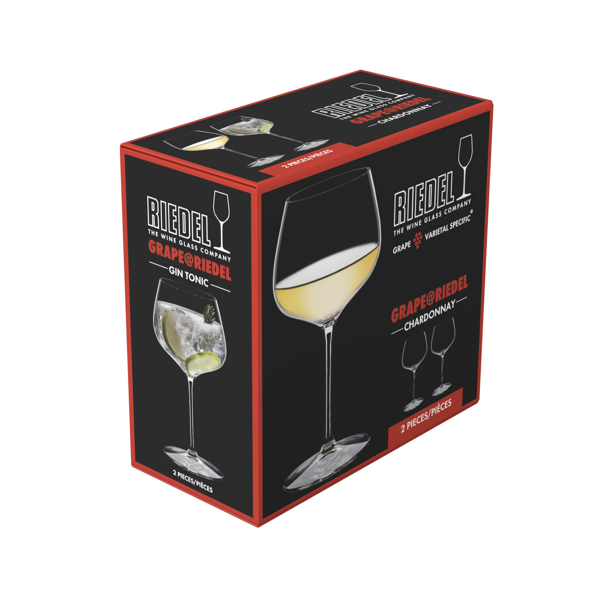 RIEDEL Serie GRAPE@RIEDEL Weißweinglas Chardonnay / Gin Tonic 2er-Set 650 ml