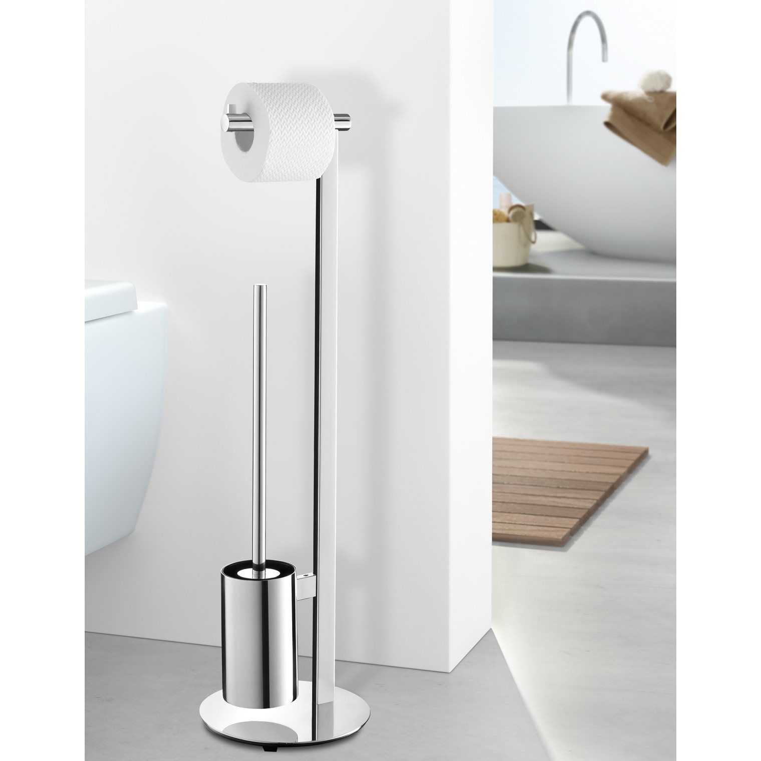ZACK replacement brush handle for toilet butler SCALA polished stainless steel