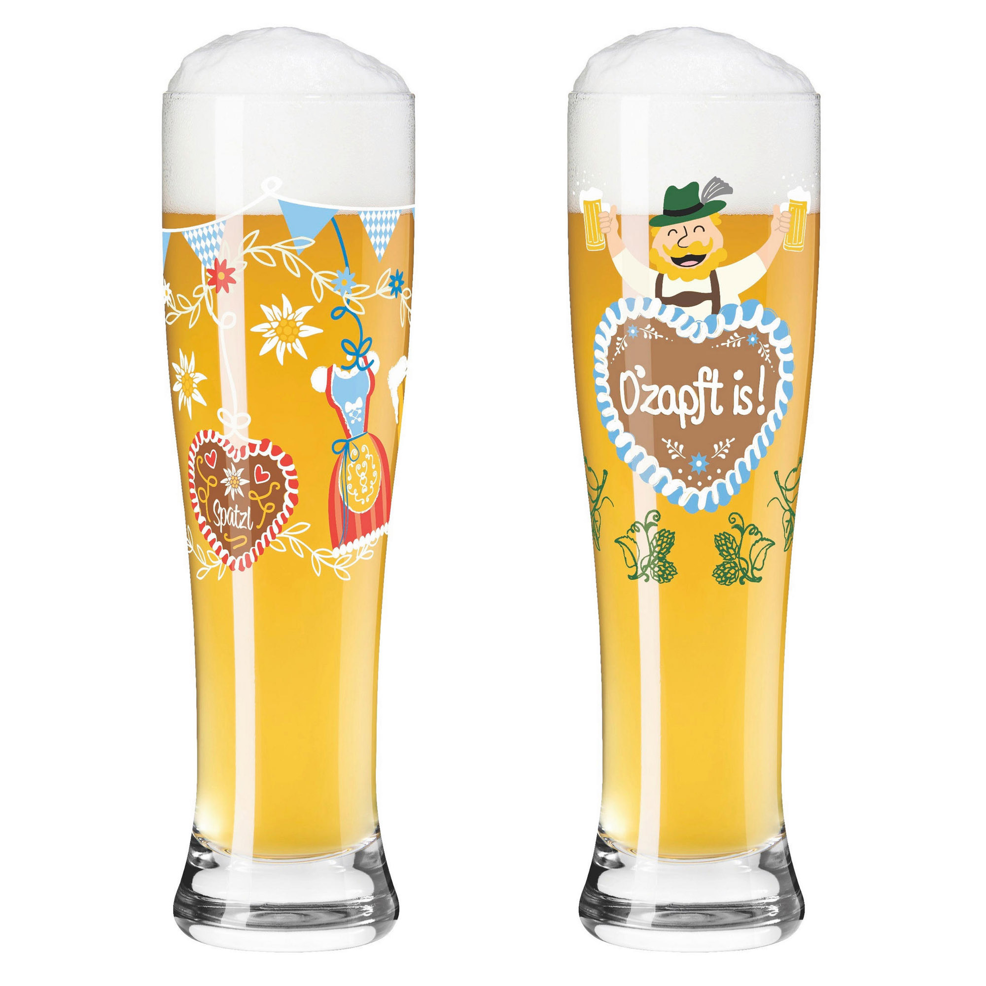 RITZENHOFF Weizenbierglas Weißbierglas BRAUCHZEIT F26 Set mit 2 Stück à 646 ml