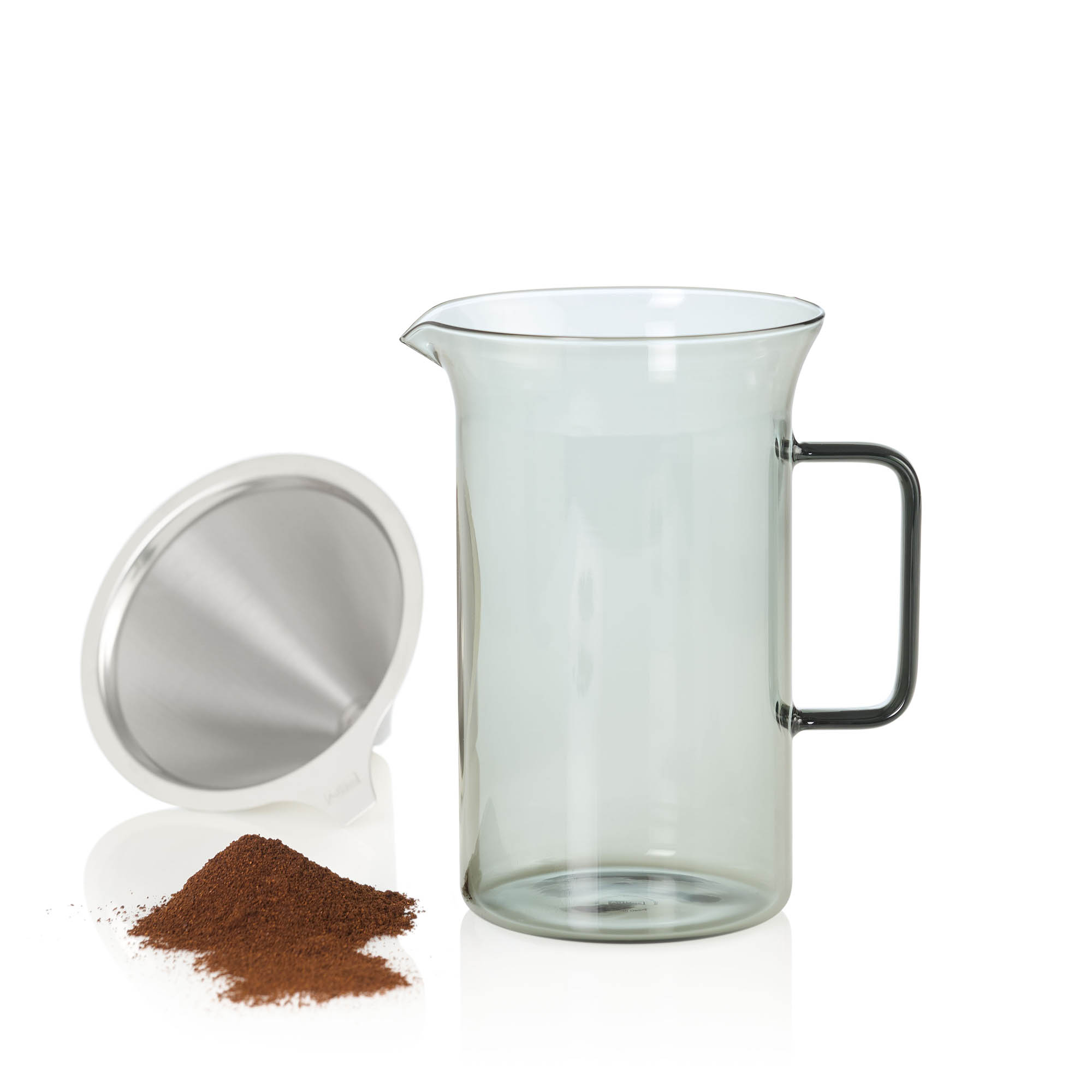 AdHoc Pour Over Coffee Maker IMPACT borosilicate glass grey 0.6 litre