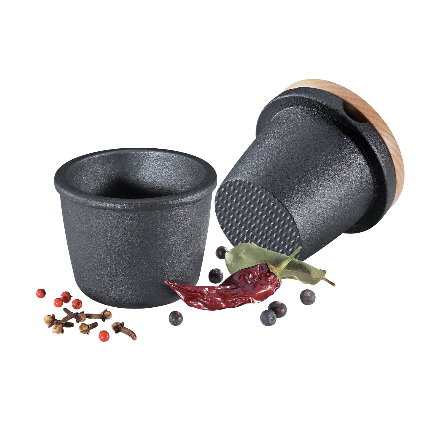 ZASSENHAUS Gewürzmörser / Gewürzreibe aus Gusseisen Ø 8 cm