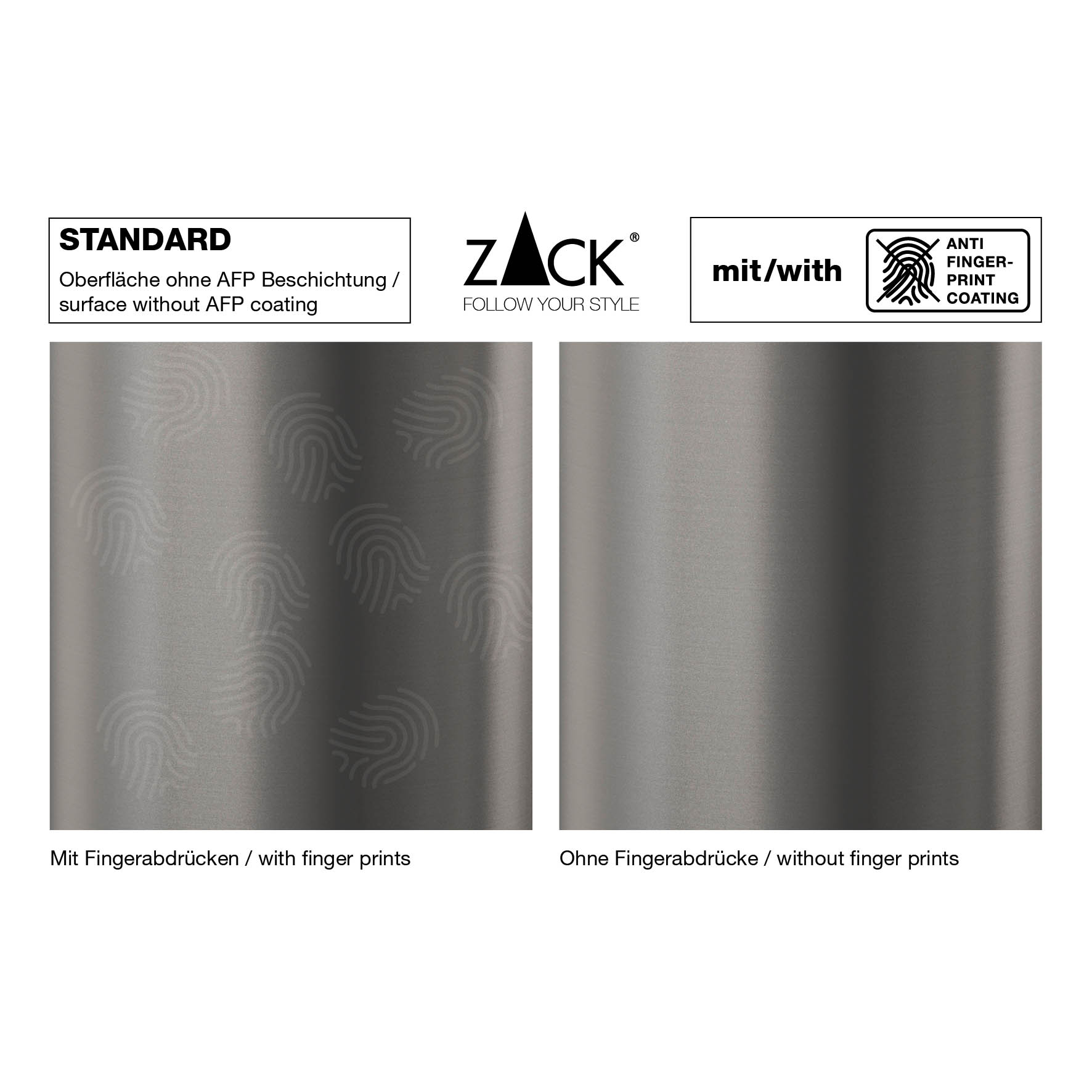 ZACK Handtuchständer LINEA Edelstahl graphite anti-Fingerabdruck-beschichtet