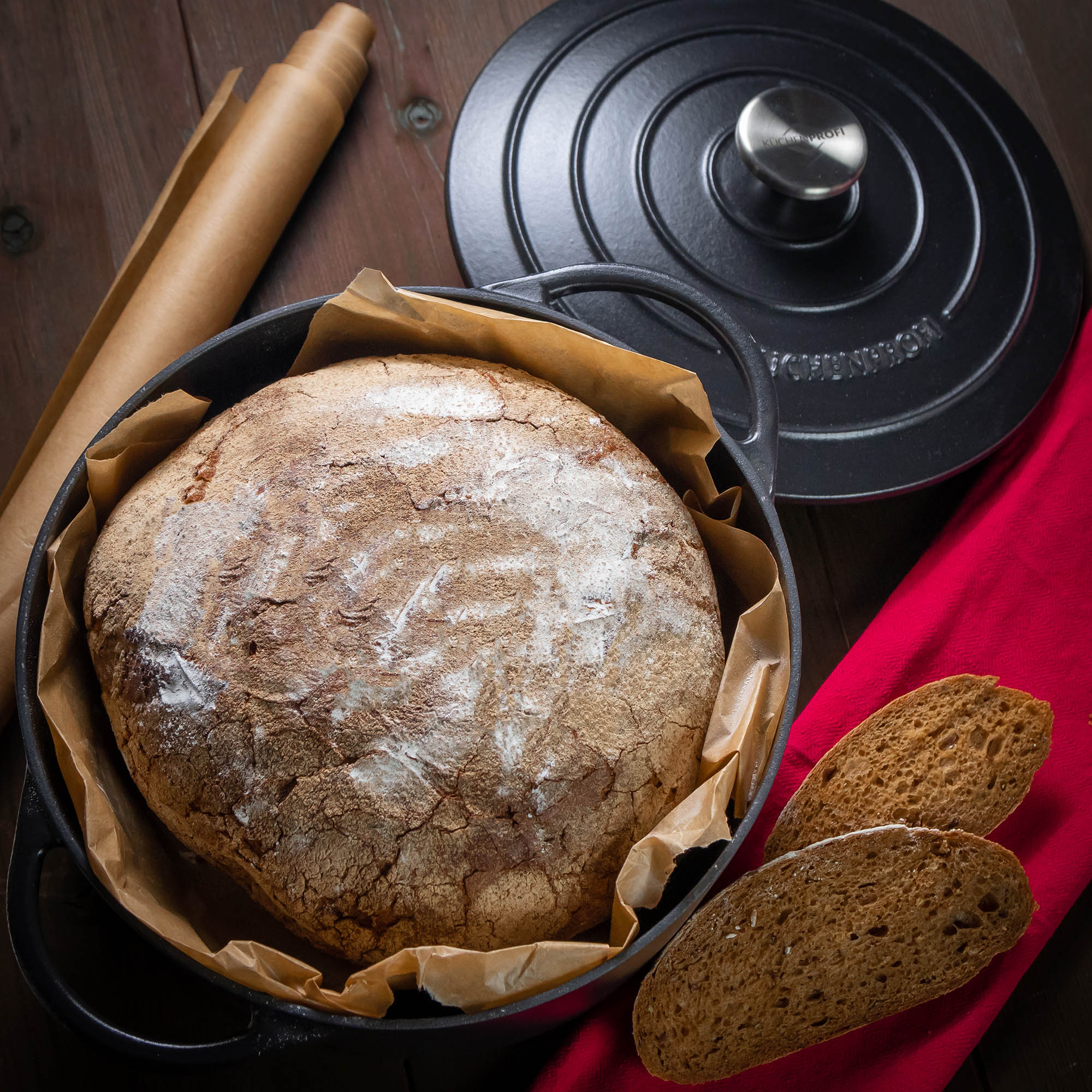 KÜCHENPROFI roasting pan PROVENCE 22 cm BLACK 3.2 litres