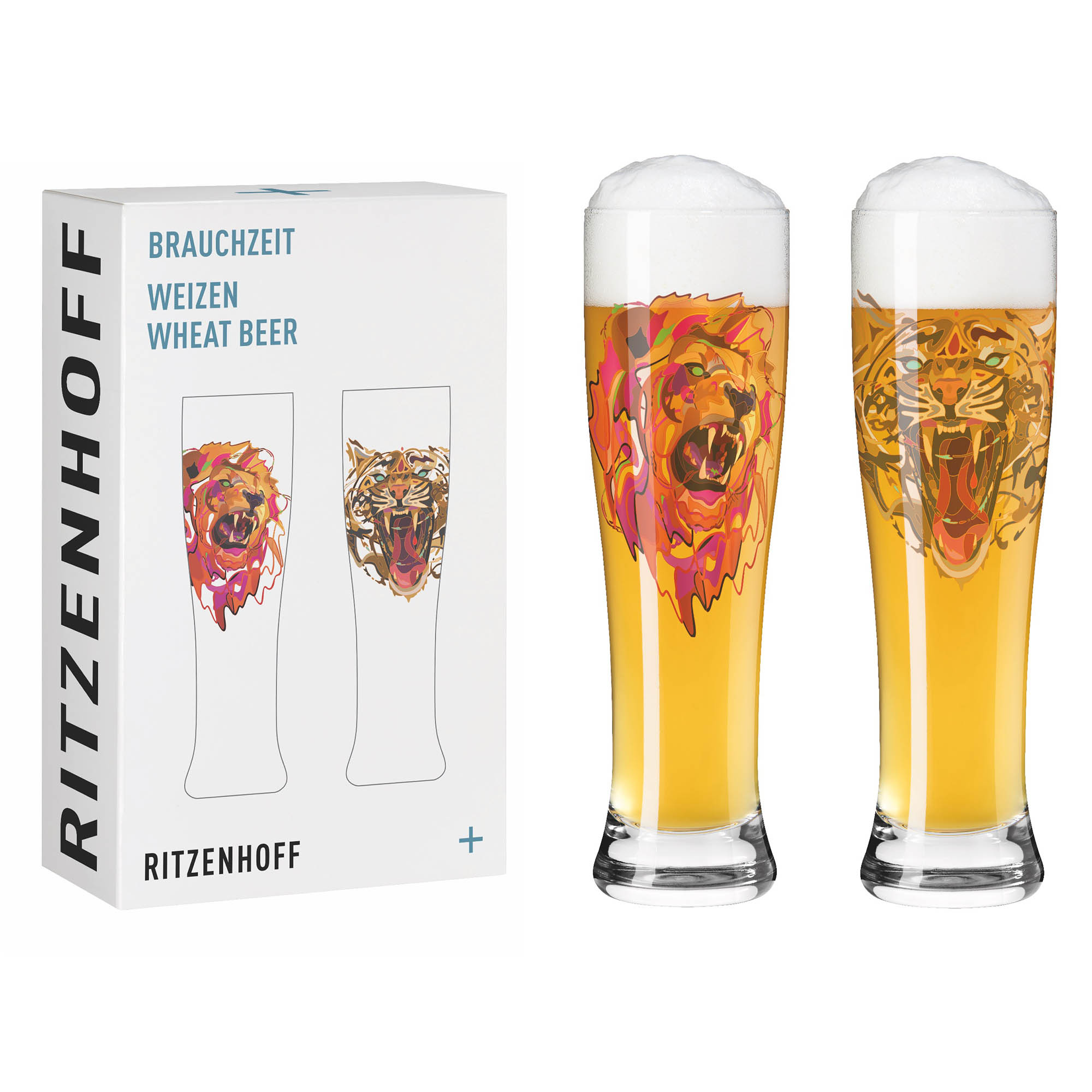 RITZENHOFF Weizenbierglas Weißbierglas BRAUCHZEIT #21 / #22 Set 2 Stück à 646 ml