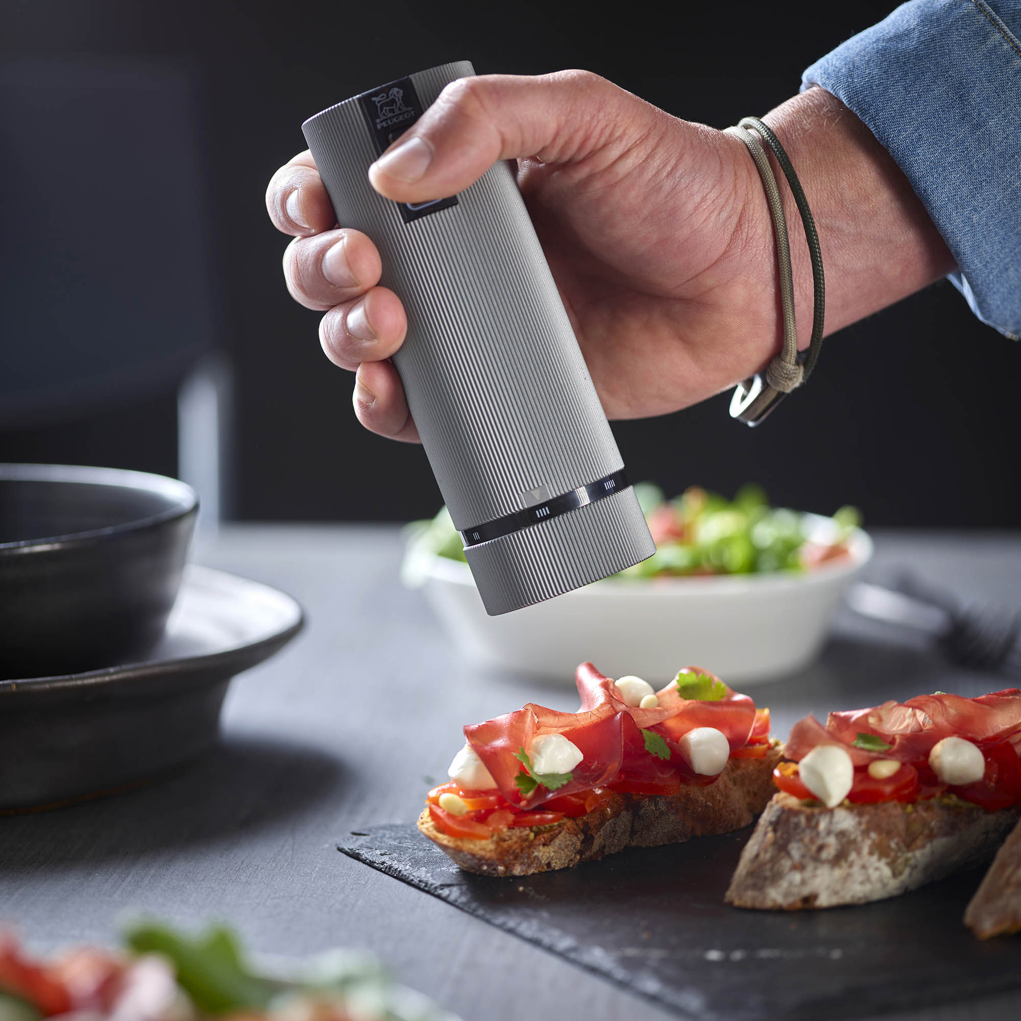 PEUGEOT LINE ELECTRIC 15 cm U'Select Z Aluminium Electric Pepper and Salt Mill