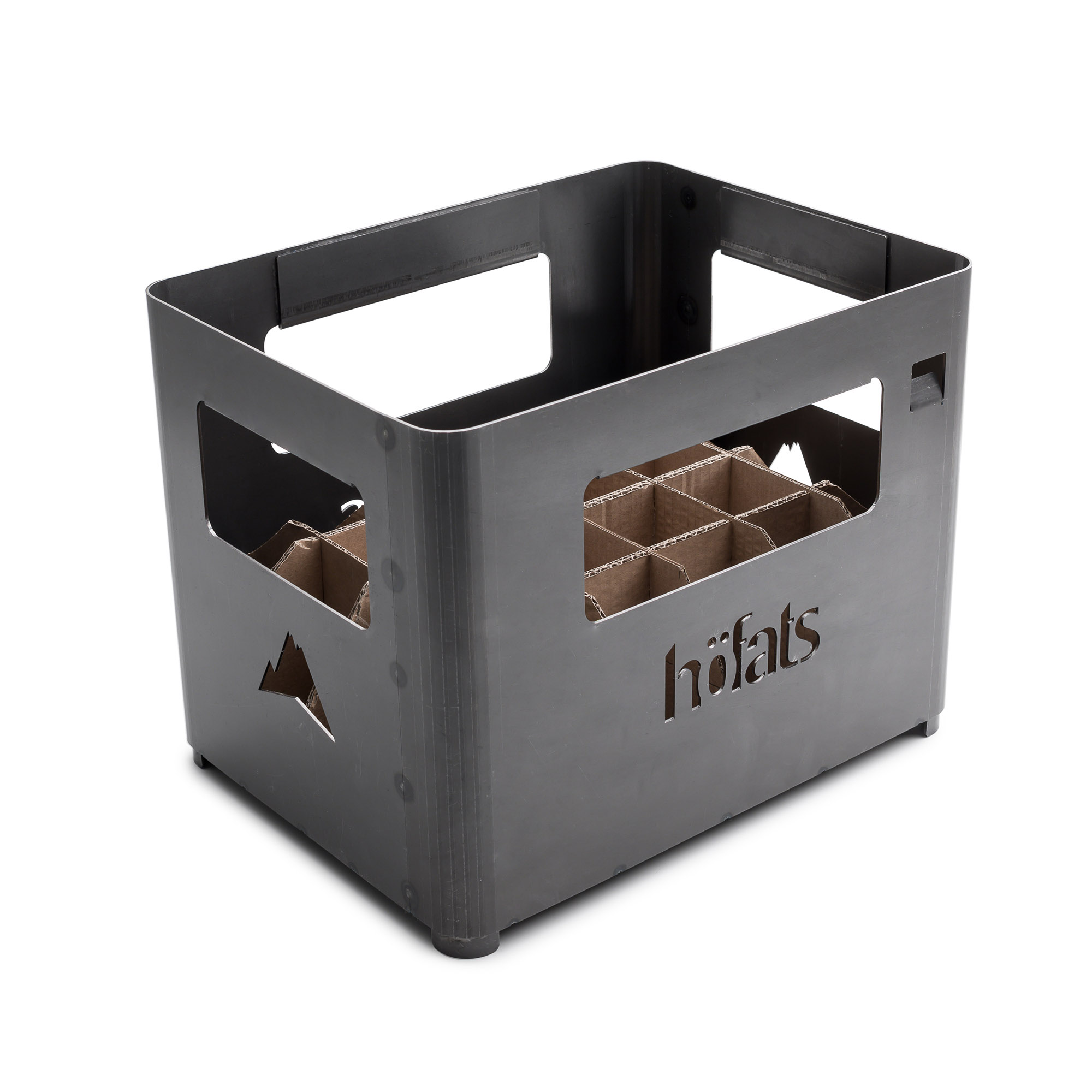 HÖFATS Feuerkorb BEER BOX aus Corten-Stahl