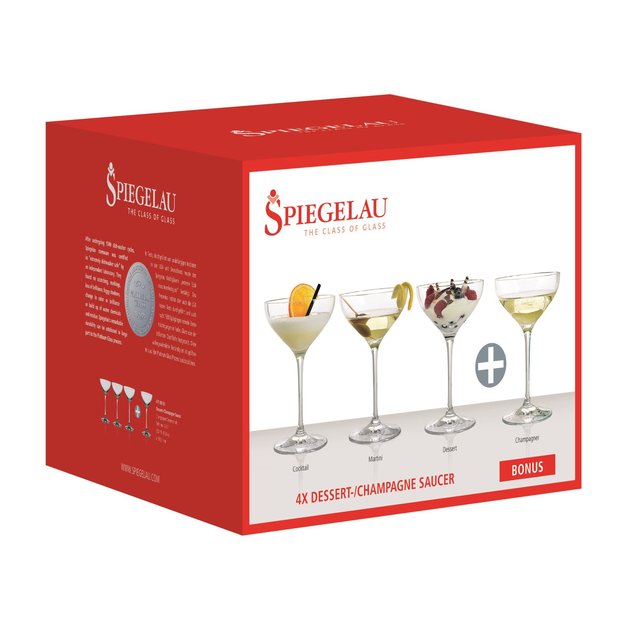 SPIEGELAU Dessert- & Champagnerschale 4 Gläser Inhalt 250 ml
