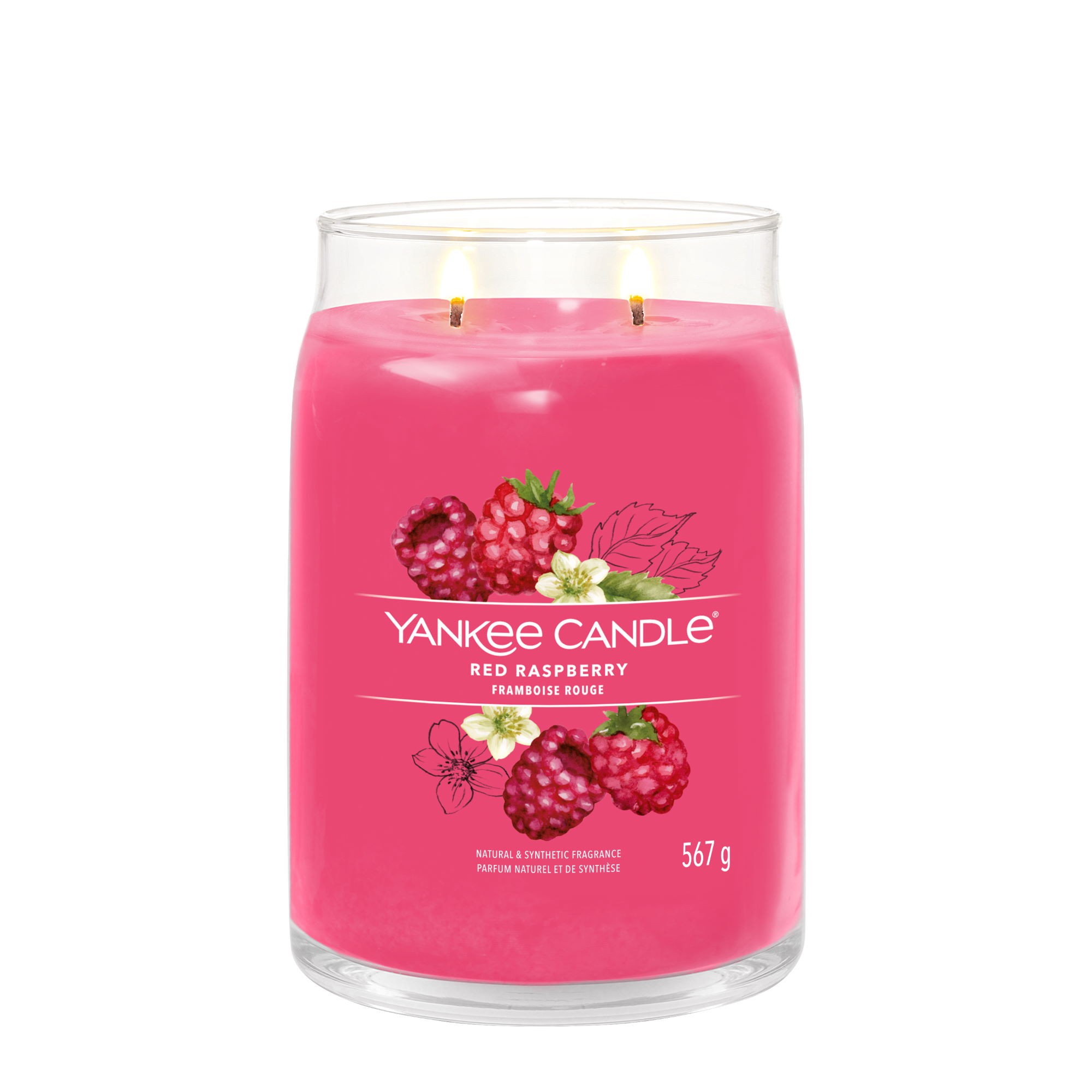 YANKEE CANDLE Große Signature Kerze RED RASPBERRY 567 g Duftkerze