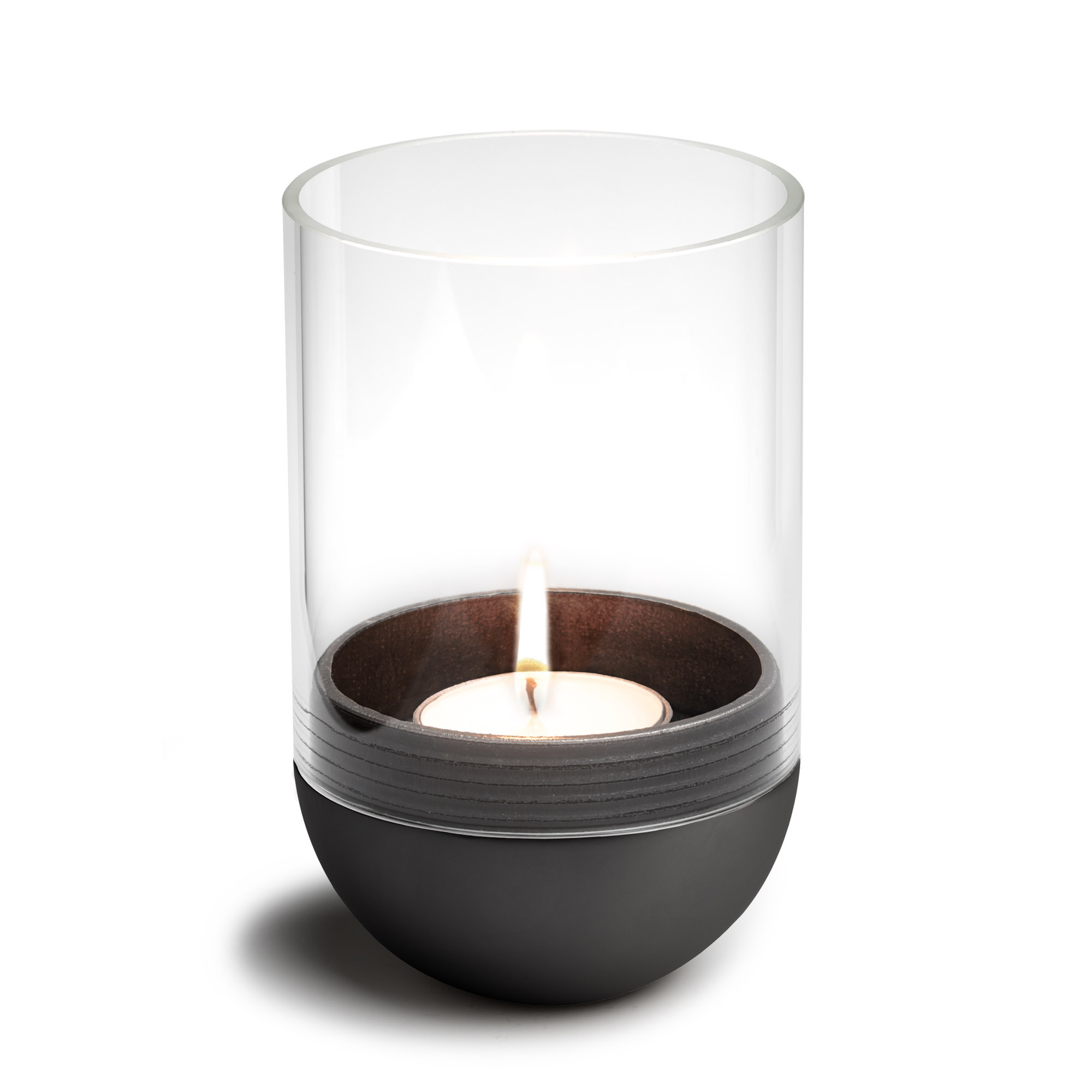 HÖFATS Windlicht GRAVITY CANDLE schwarz mit kardanisch gelagerter Kerze