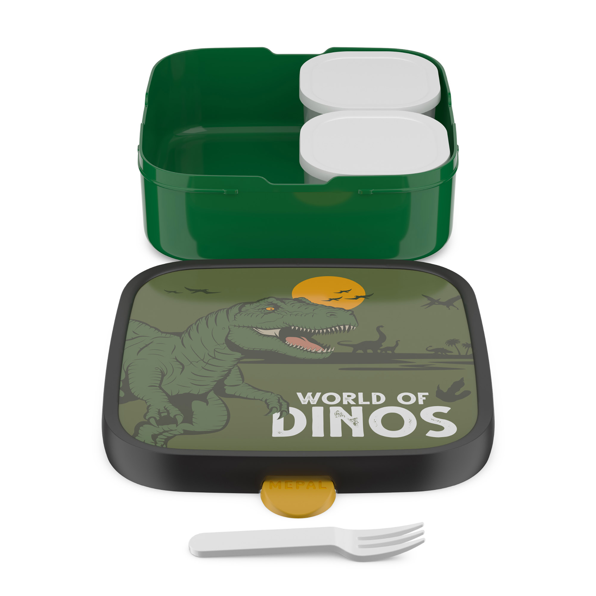 MEPAL Brotdose CAMPUS groß mit 2 Bento-Einsätzen 1,3 Liter Motiv Dino