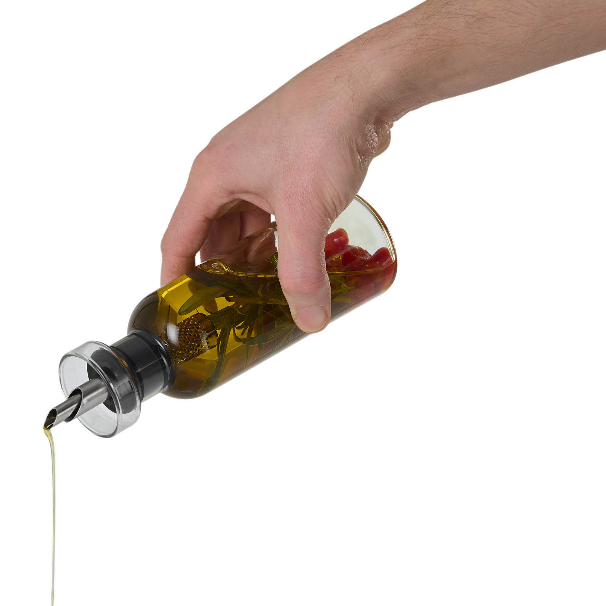 AdHoc Ölspender Essigspender AROMA POUR grey tropffreies Ausgießen 500 ml