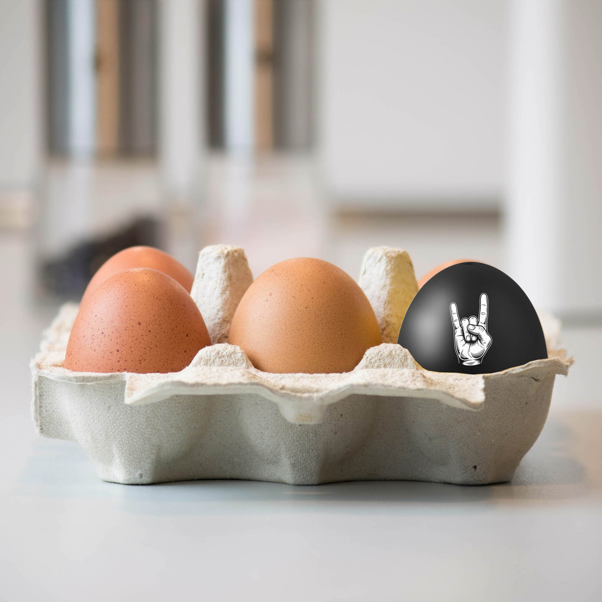 BRAINSTREAM PiepEi ROCK (Neues Design) Eieruhr zum Mitkochen für 3 Härtegrade