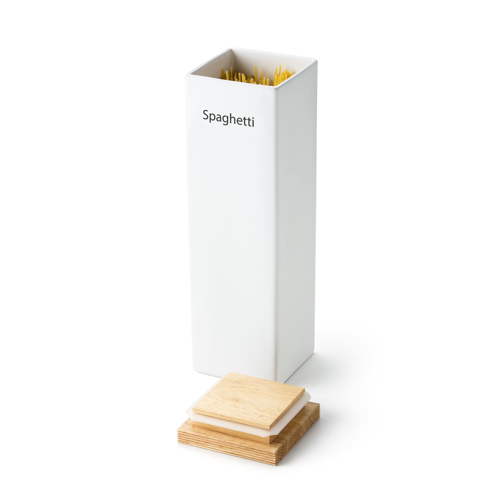 CONTINENTA Vorratsdose mit Holzdeckel 10 x 10 x 34 cm Spaghettidose