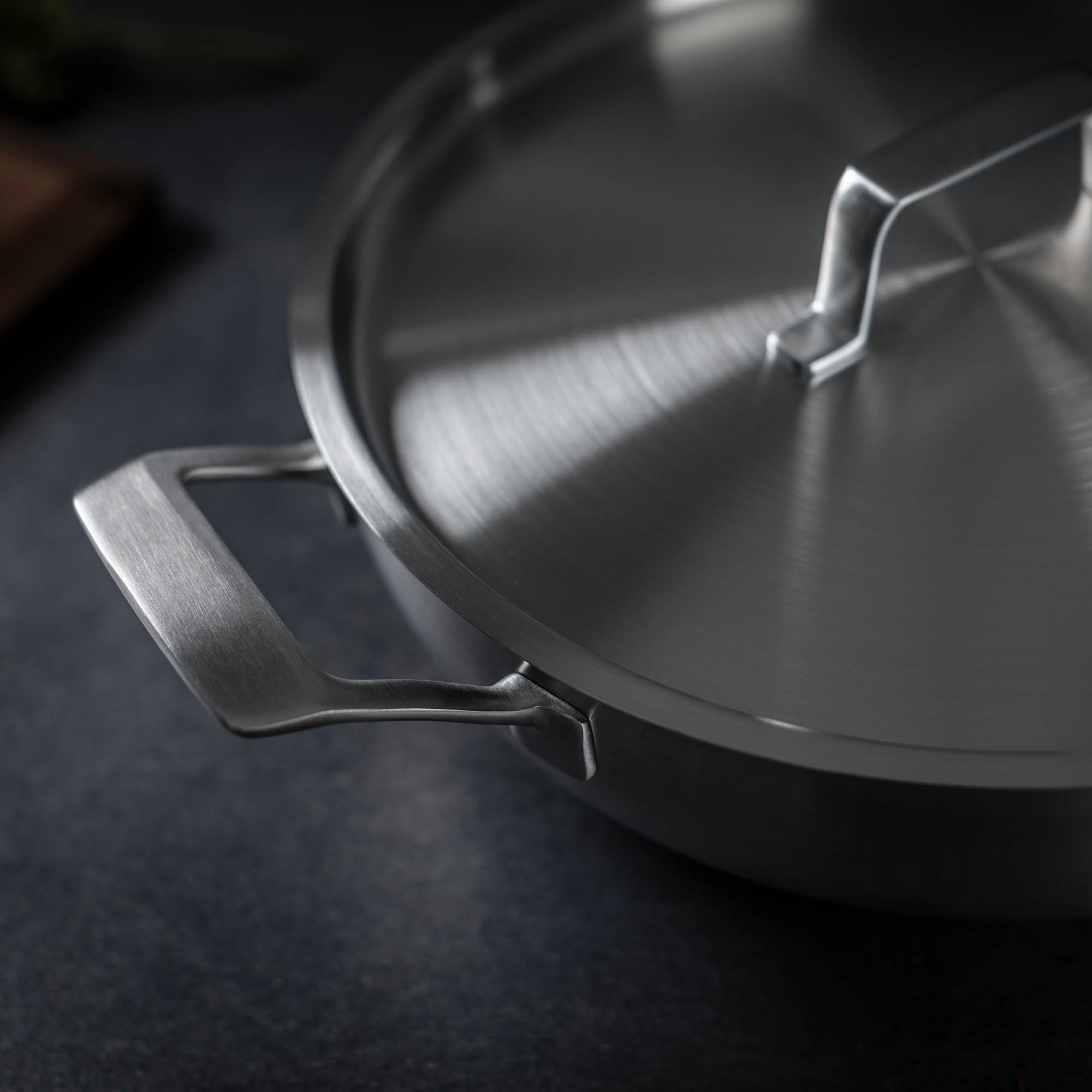 KUHN RIKON Wok CULINARY FIVEPLY 28 cm Edelstahl unbeschichtet INDUKTION