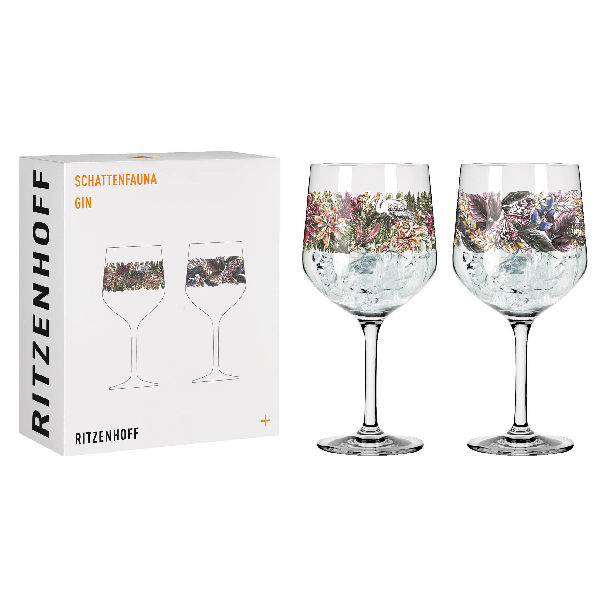 RITZENHOFF Ginglas Longdrink-Glas SCHATTENFAUNA #1 / #2 Inhalt je 720 ml 2 Stück