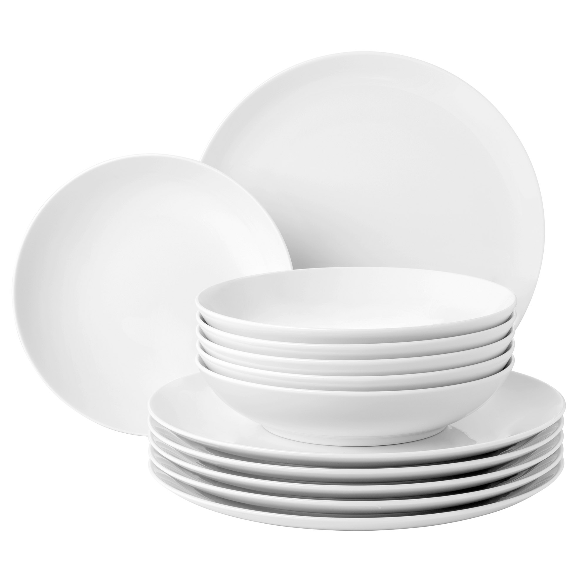 Seltmann Weiden LIBERTY weiß 003 uni Tafelservice 12 teilig