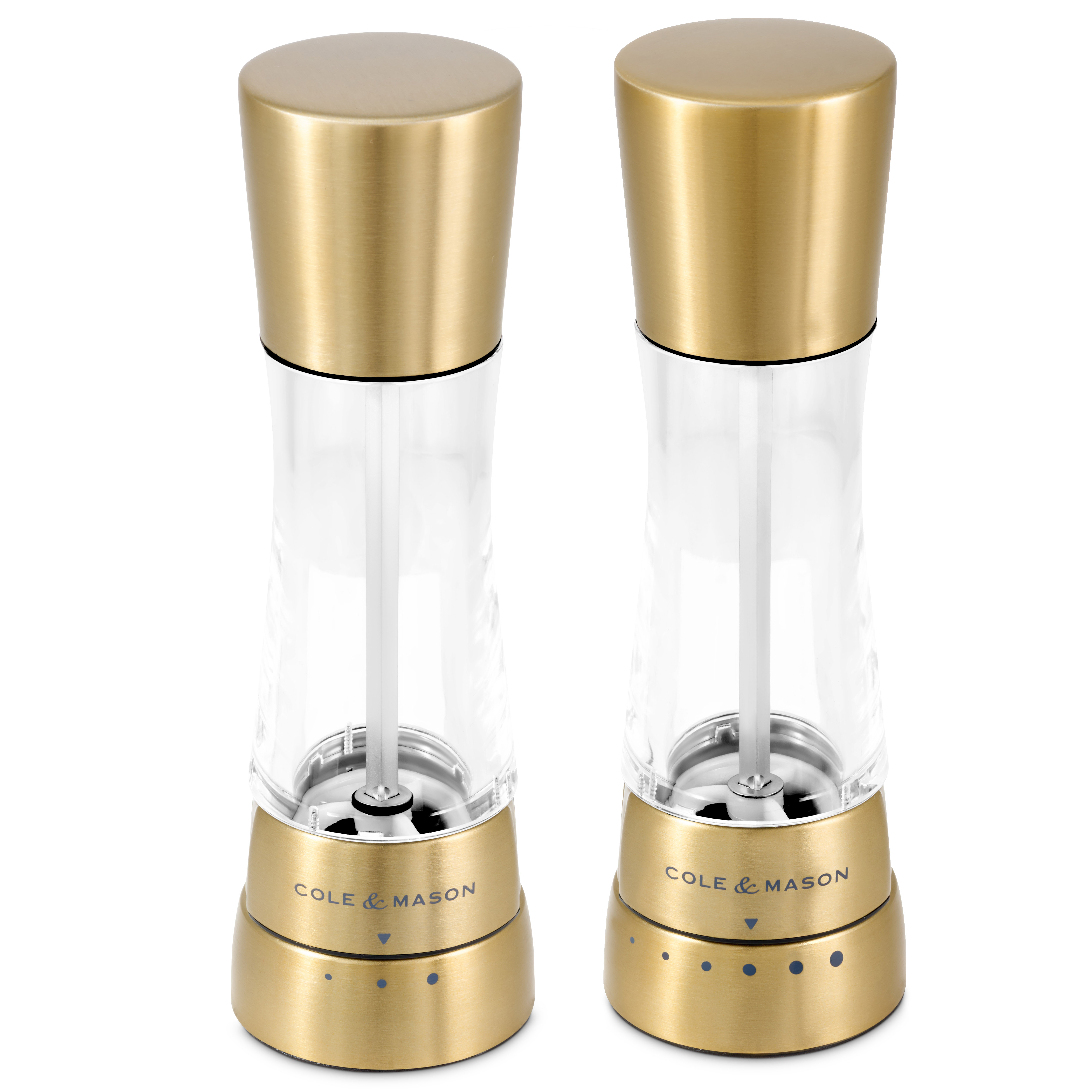 COLE & MASON Geschenk-Set Salzmühle und Pfeffermühle DERWENT 19 cm goldfarben