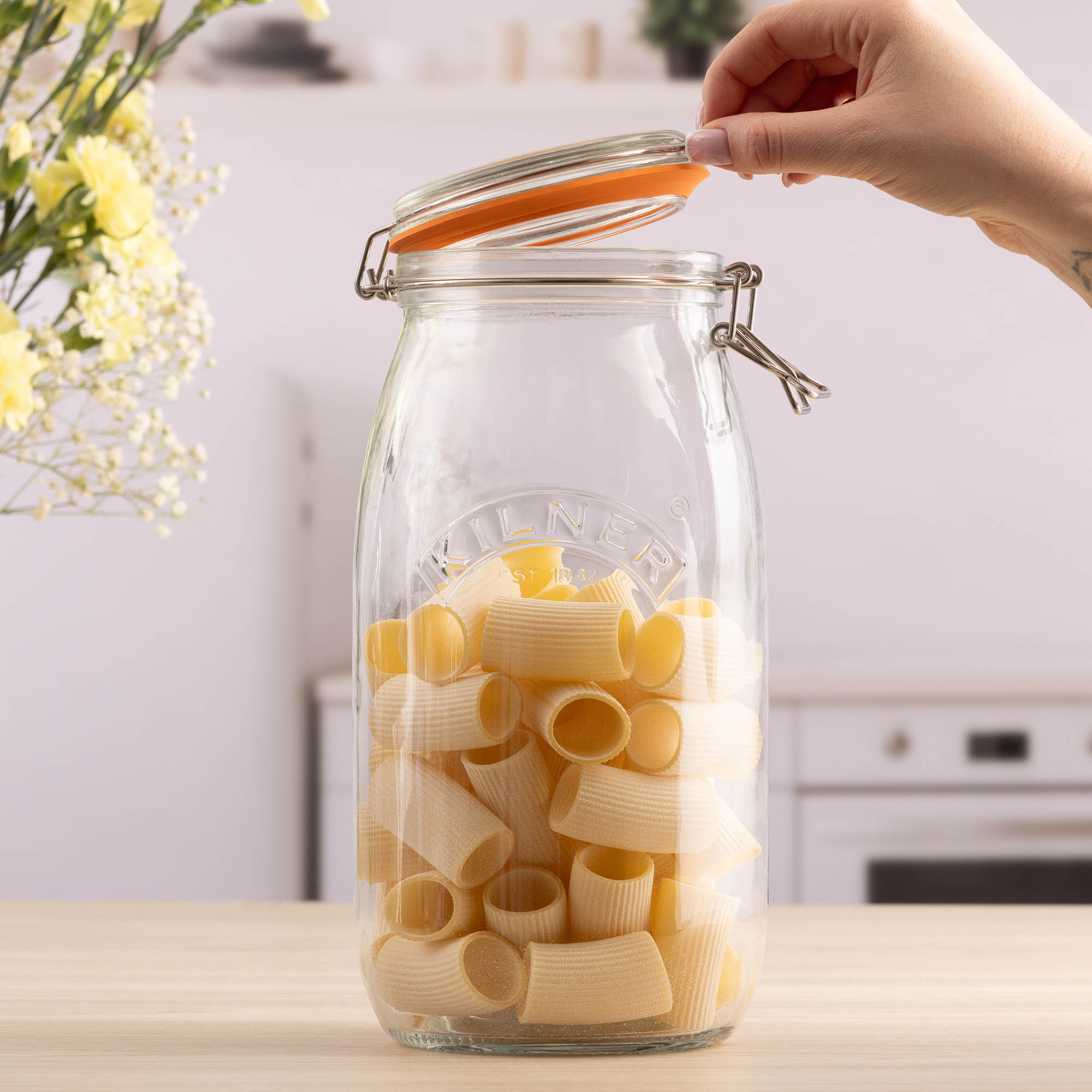 KILNER Bügelverschlussglas rund 3,0 Liter Vorratsglas Einmachglas
