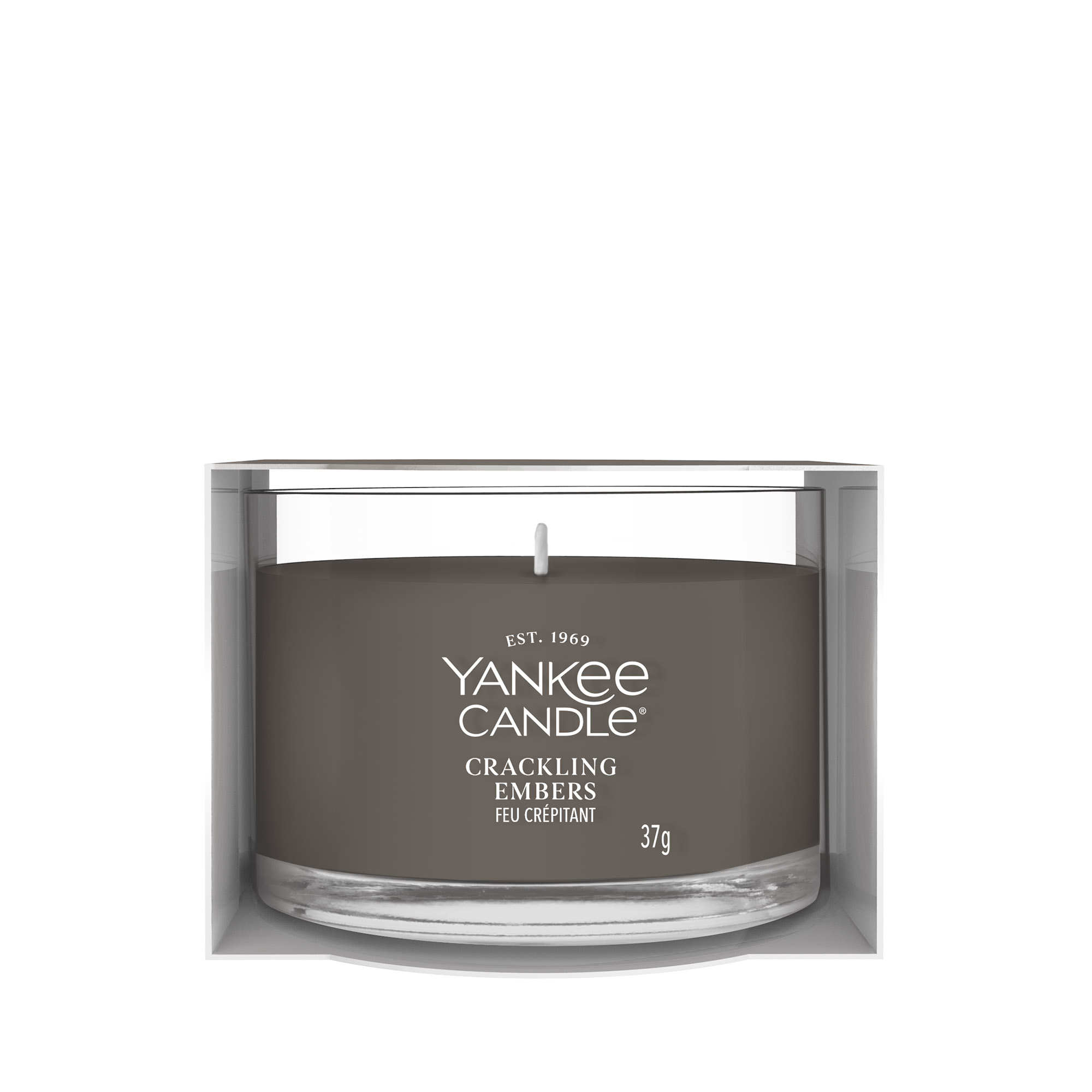 YANKEE CANDLE Glasvotivkerze CRACKLING EMBERS 37 g Duftkerze