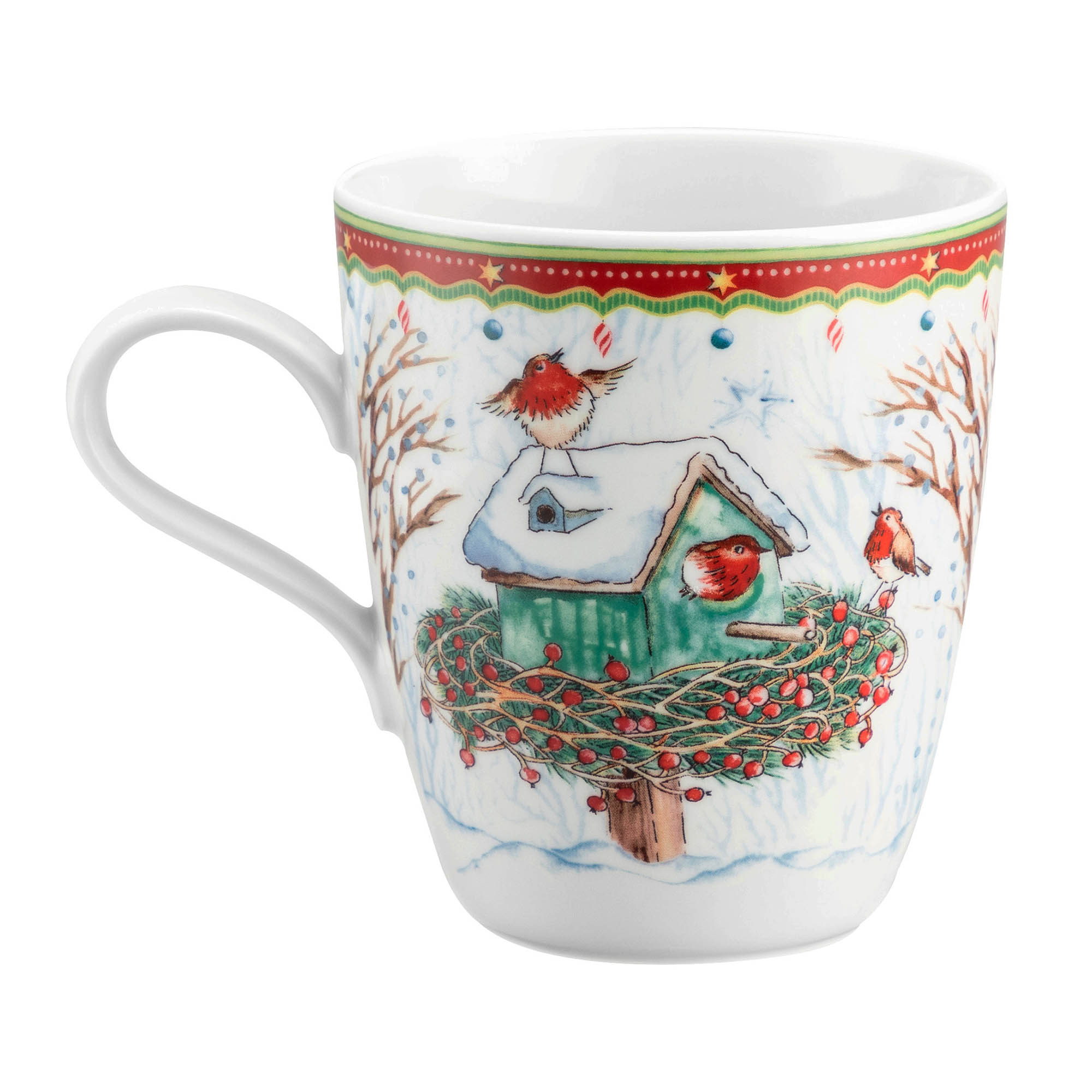 Seltmann Weiden WEIHNACHTSBECHER 65298 Becher mit Henkel 0,4 Liter Schneemann