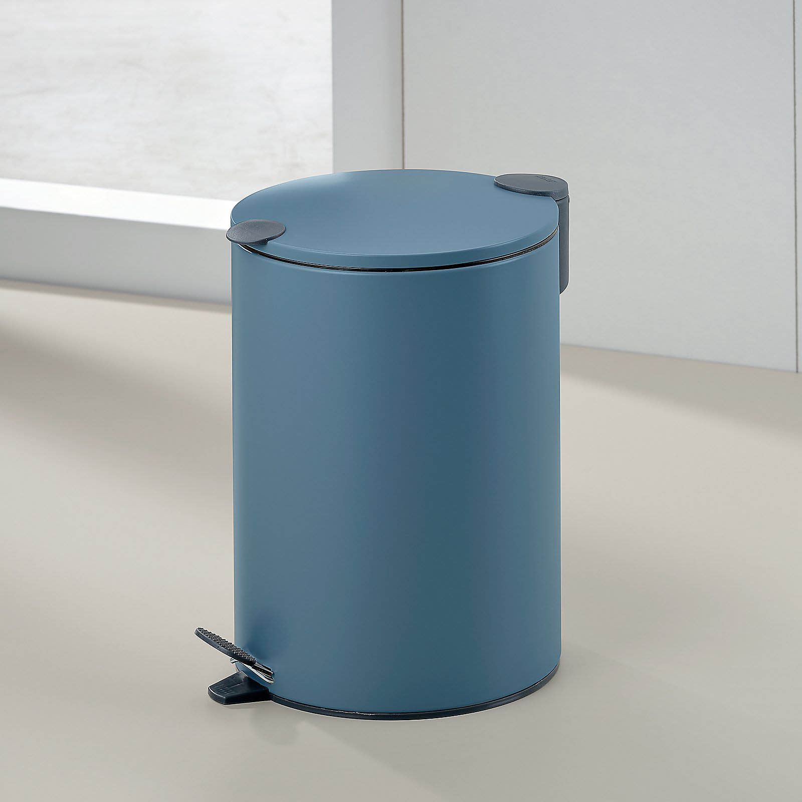 KELA Kosmetikeimer Treteimer Abfallsammler MATS 3 Liter rauchblau
