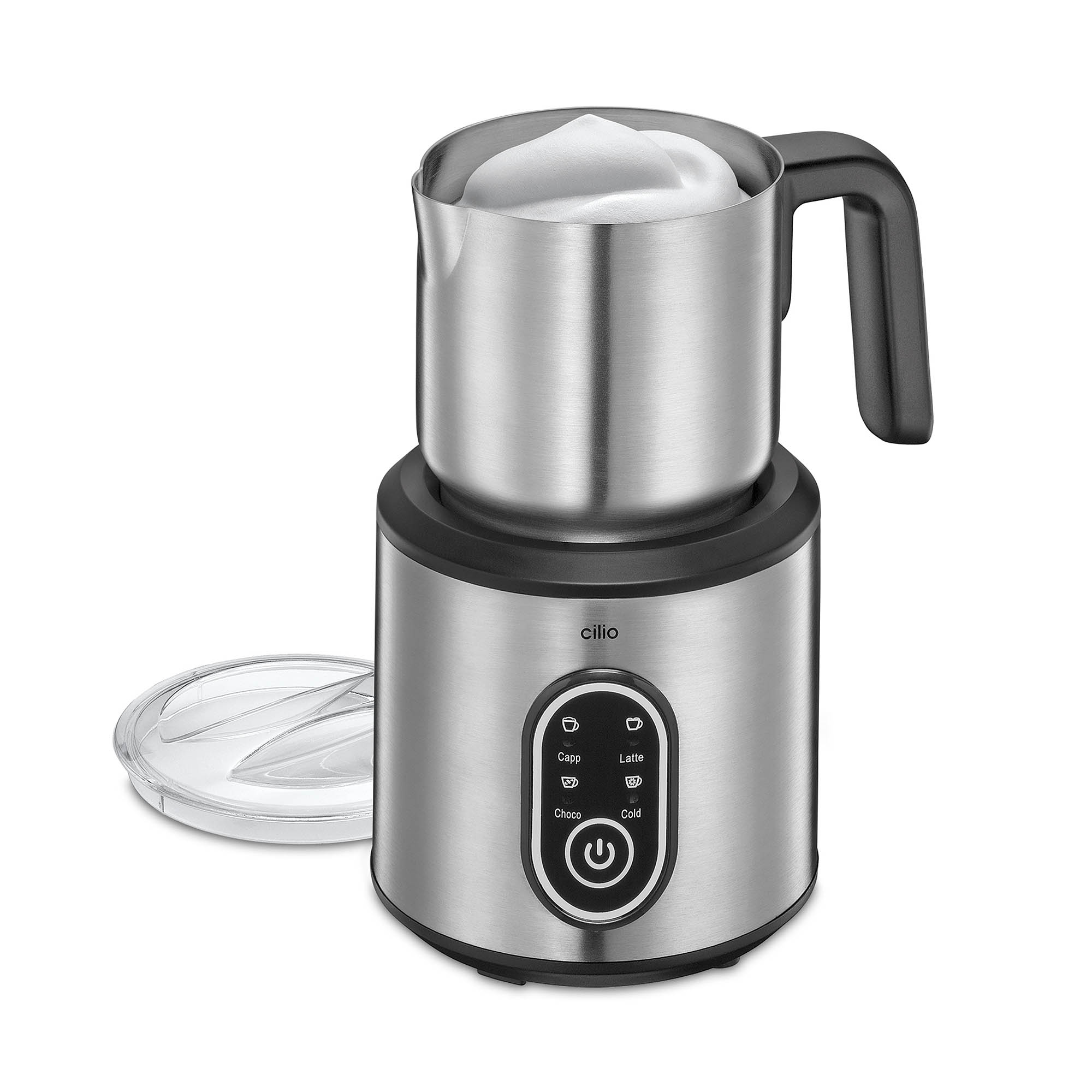 CILIO Elektrischer Milchaufschäumer PERFETTO mit Spirale und Quirl 300 ml