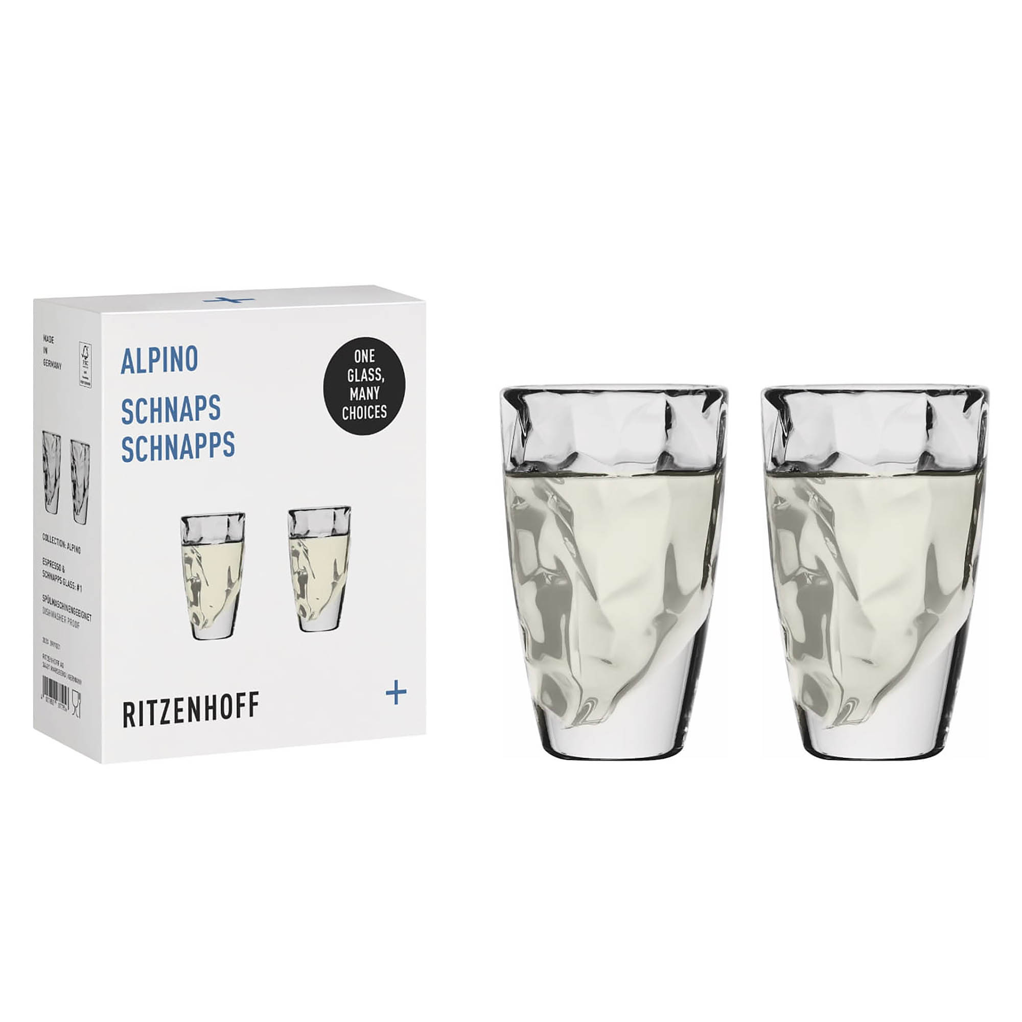RITZENHOFF espresso glass / shot glass ALPINO Set of 2, 53 ml each