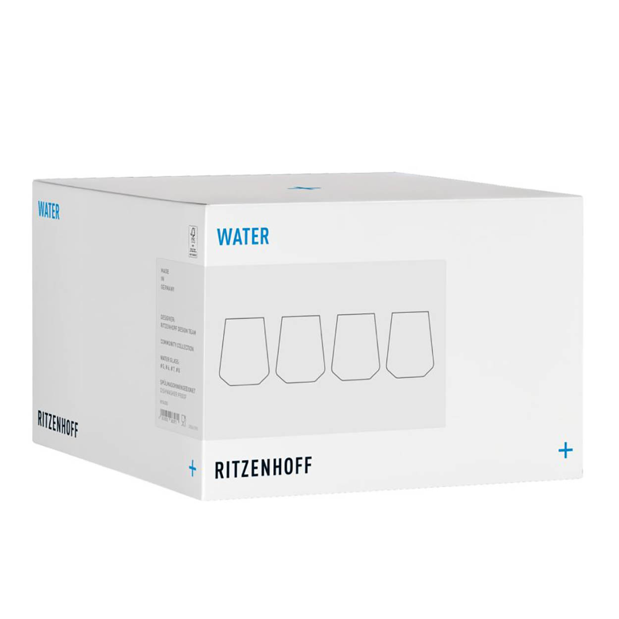 RITZENHOFF Wasserglas LICHTWEISS JULIE 510 ml 4 Gläser im Set