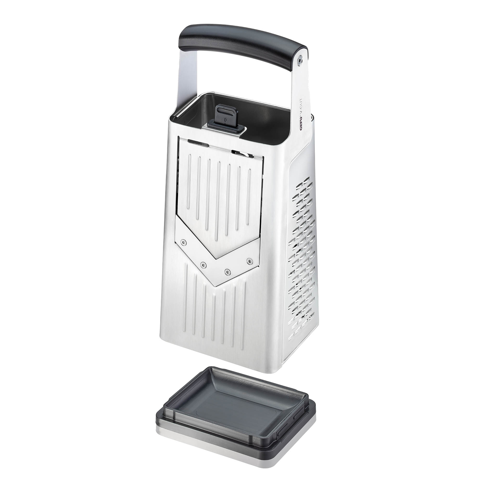 GEFU Vierkantreibe V-CUT mit verstellbarem Hobel und Auffangdeckel