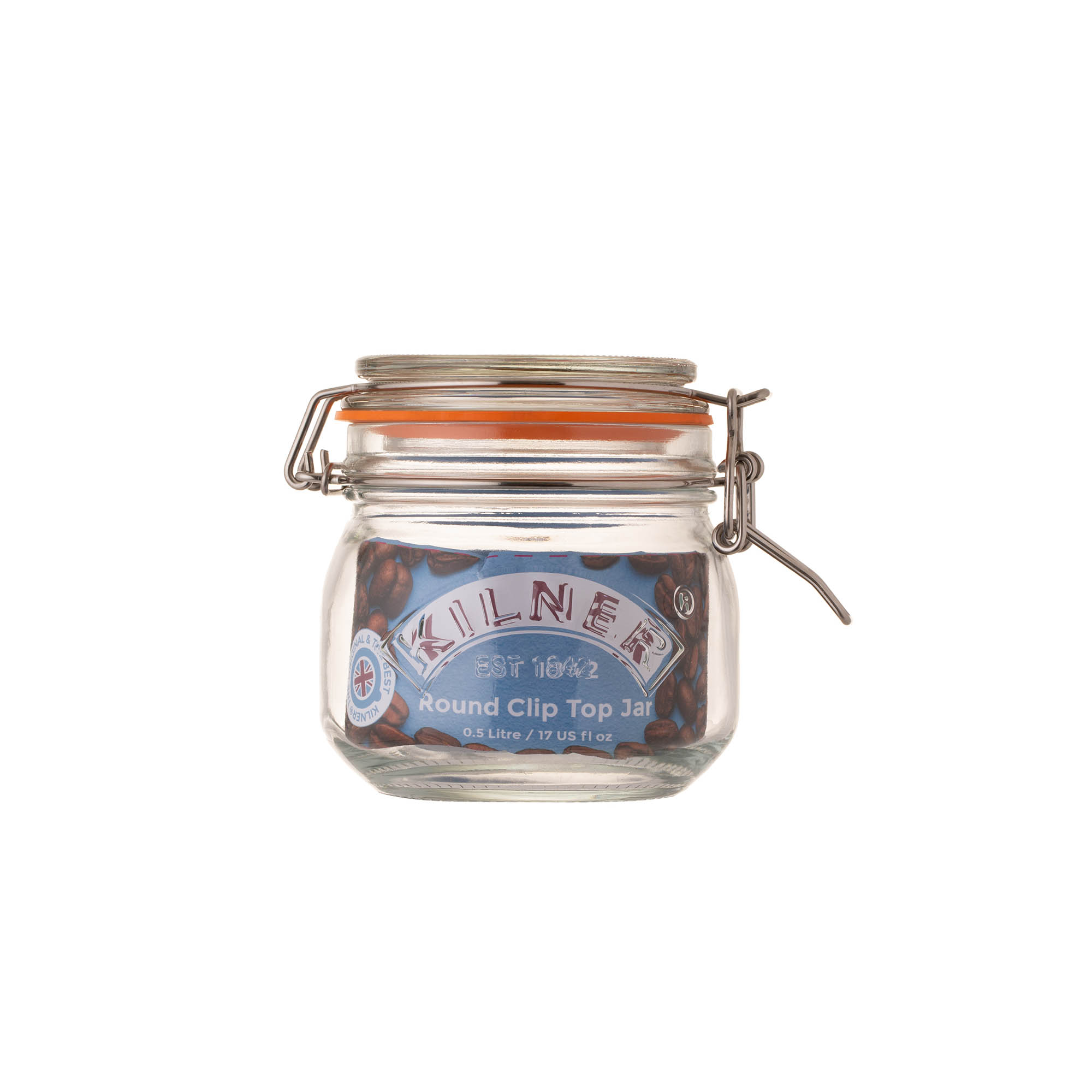 KILNER swing top jar round 0.5 litre storage jar preserving jar