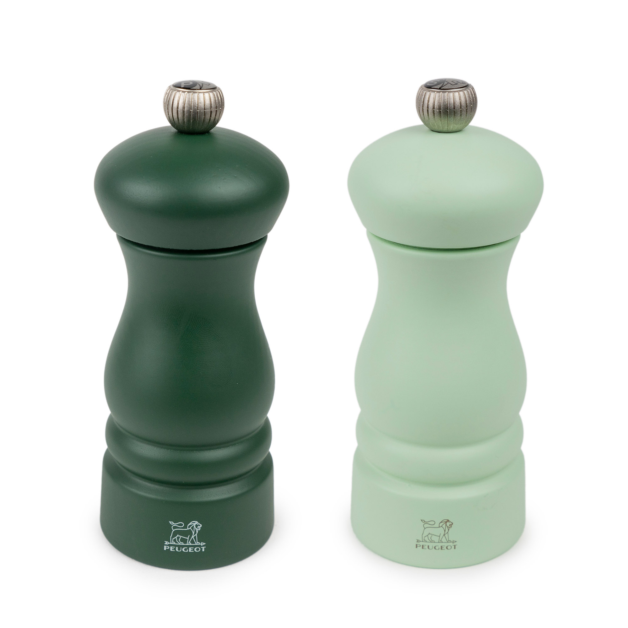 PEUGEOT 2er-Set CLERMONT DUO Salz- + Pfeffermühle 13 cm moos-/mintgrün Zirlion