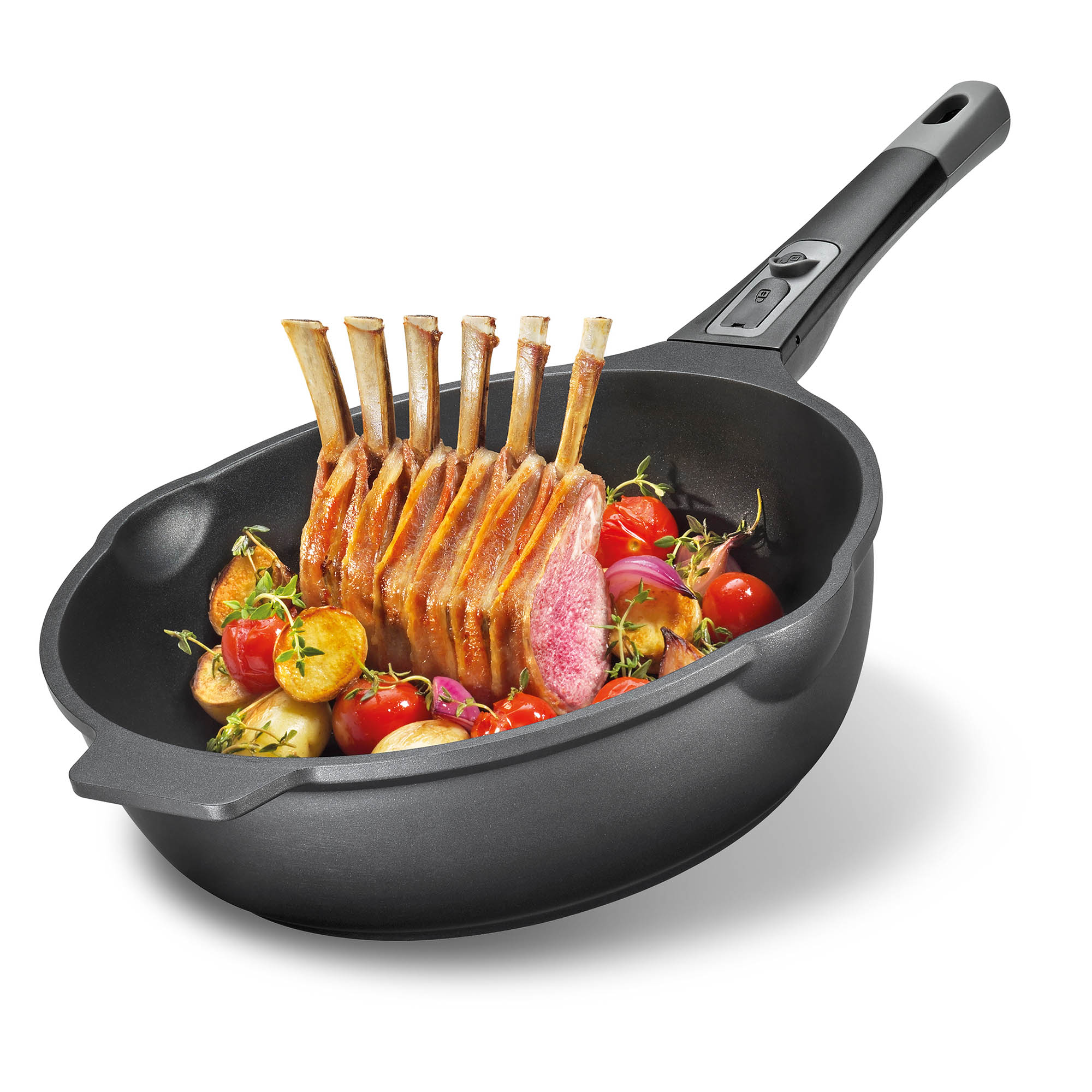 KÜCHENPROFI MILANO frying pan with removable handle 28 cm high rim INDUCTION