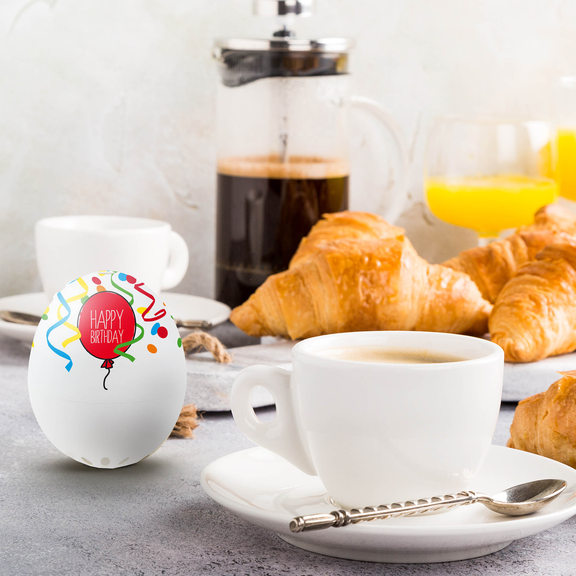 BRAINSTREAM PiepEi GEBURTSTAG Eieruhr zum Mitkochen für 3 Härtegrade