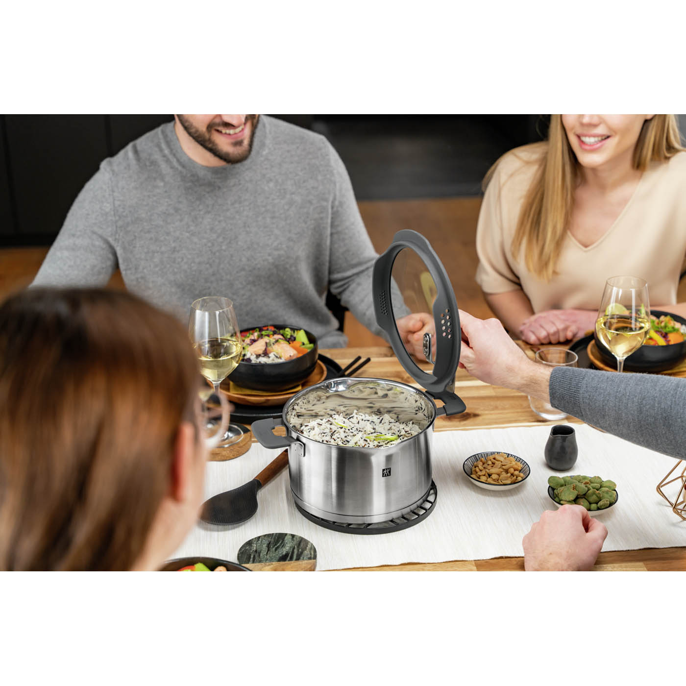 ZWILLING SIMPLIFY range 5-piece stainless steel pot set with glass lids