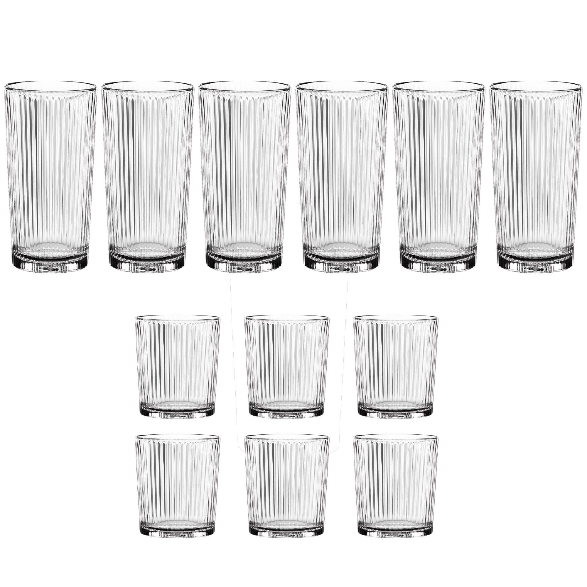 NACHTMANN Set APERITIVO 6 x Longdrinkglas 395 ml + 6 x Whiskybecher 370 ml